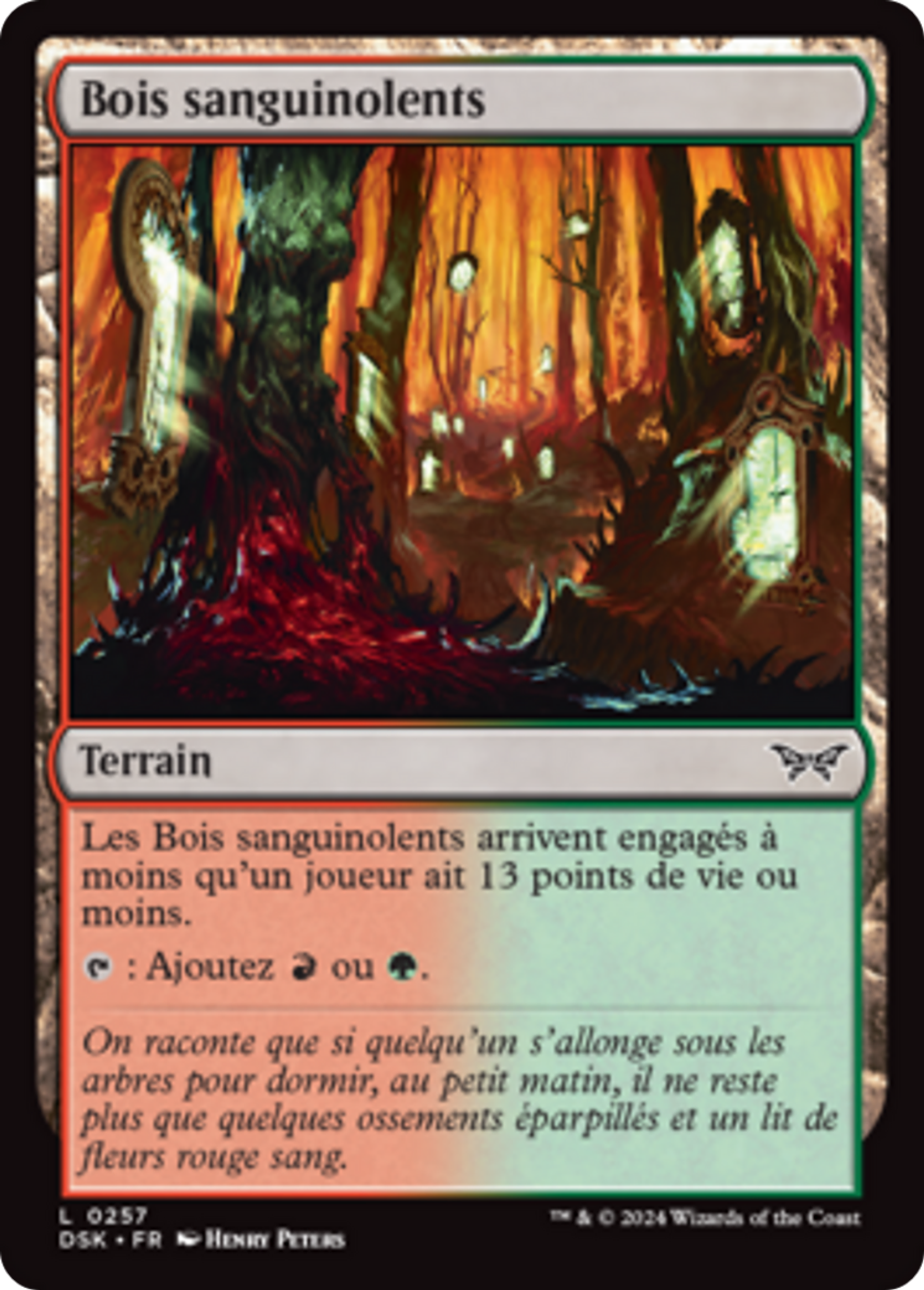 Bois sanguinolents — Duskmourn: House of Horror — Magic: The Gathering