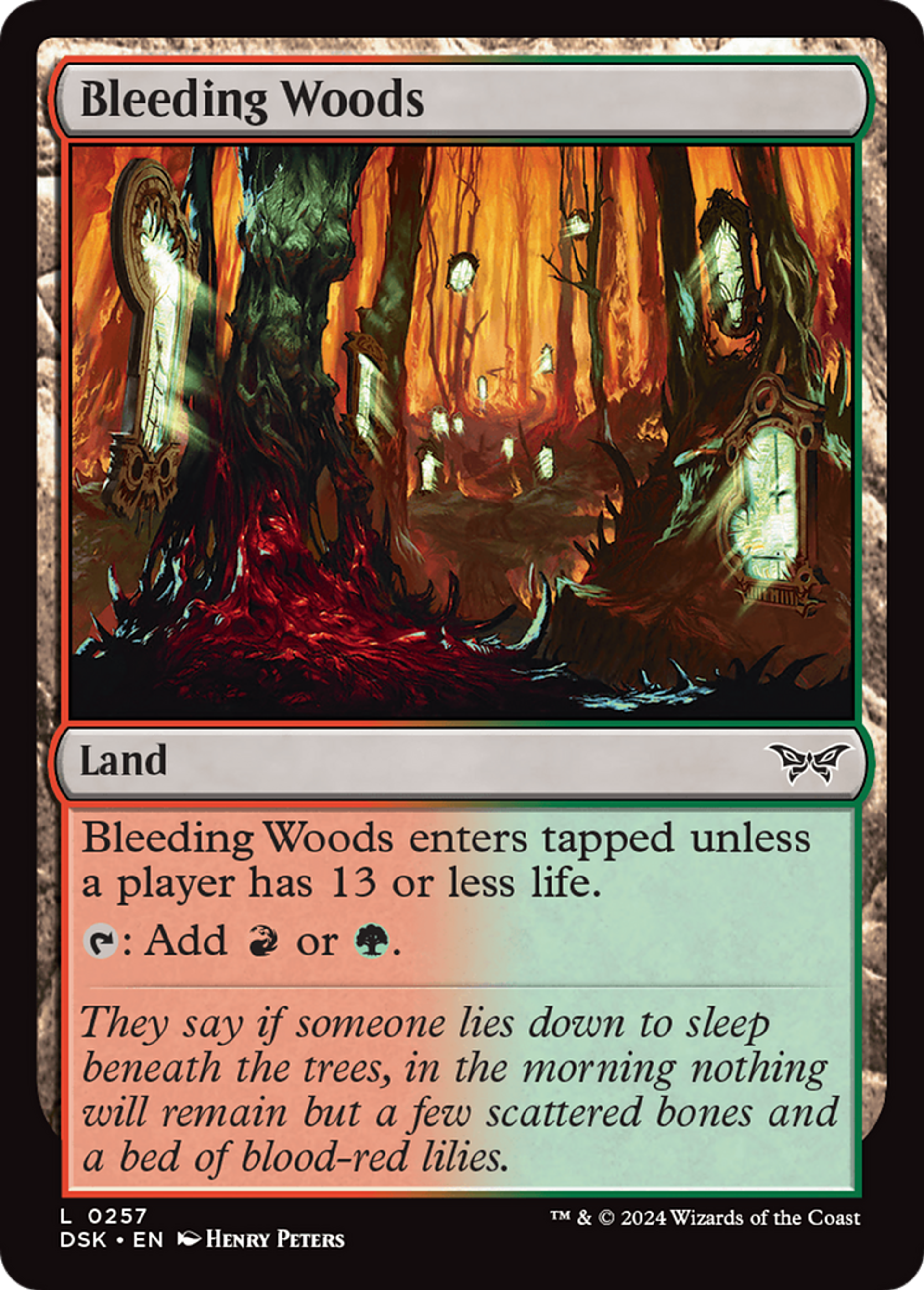 Bois sanguinolents — Duskmourn: House of Horror — Magic: The Gathering