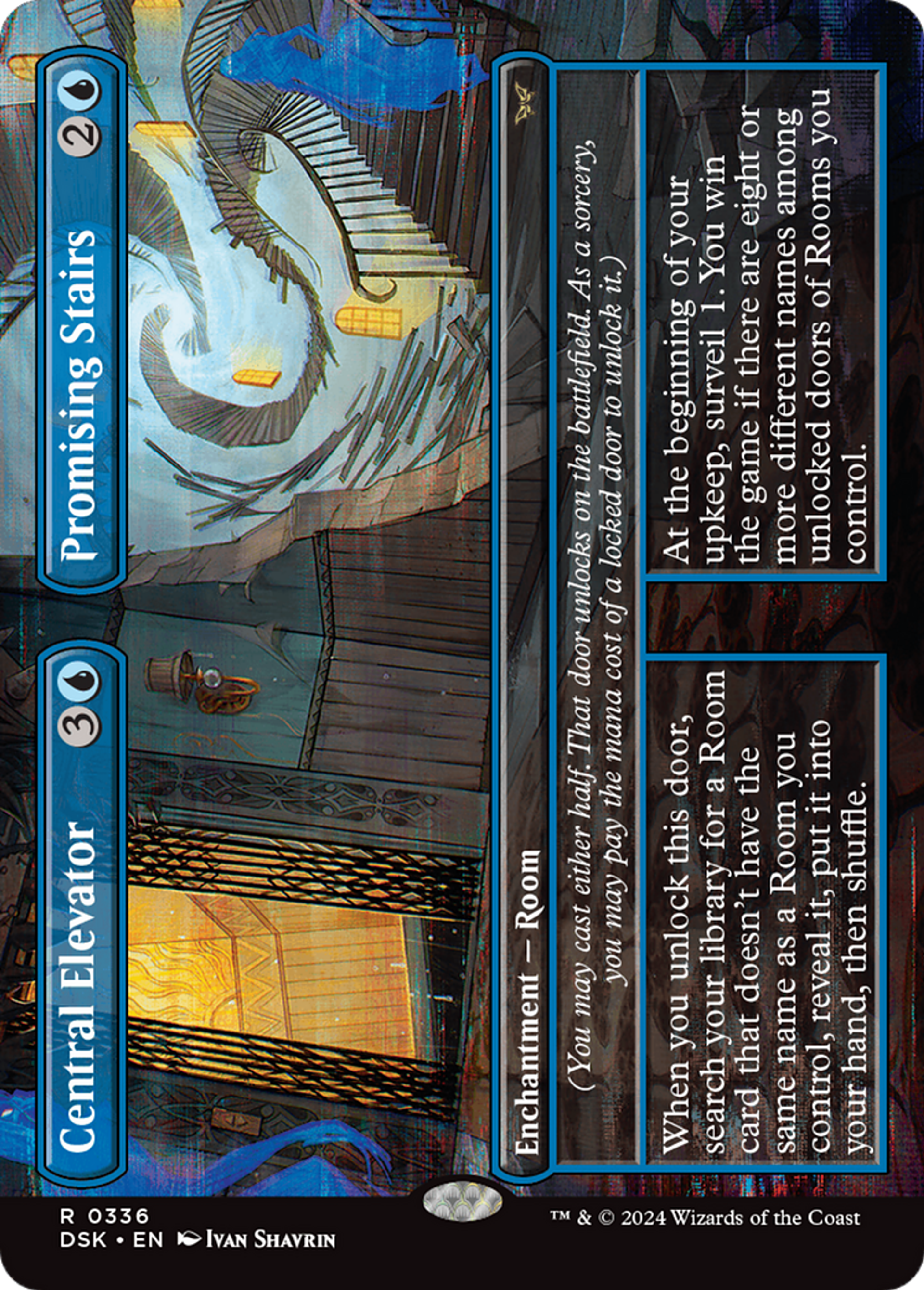 Ascenseur central // Escaliers prometteurs — Duskmourn: House of Horror — Magic: The Gathering