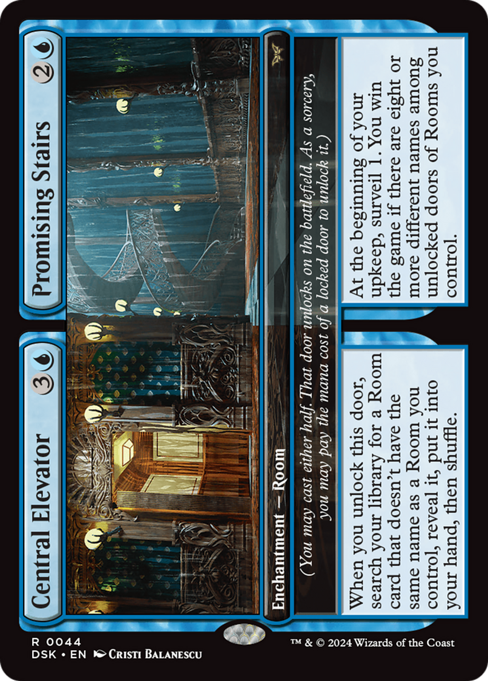 Ascenseur central // Escaliers prometteurs — Duskmourn: House of Horror — Magic: The Gathering