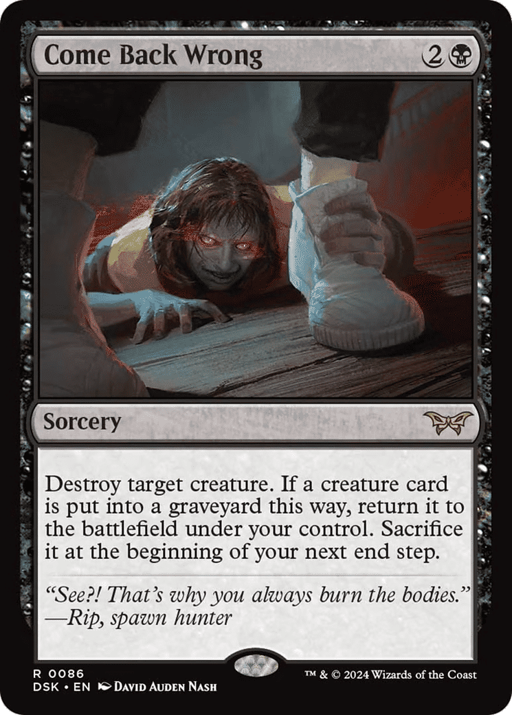 Come Back Wrong — Duskmourn: House of Horror — Magic: The Gathering