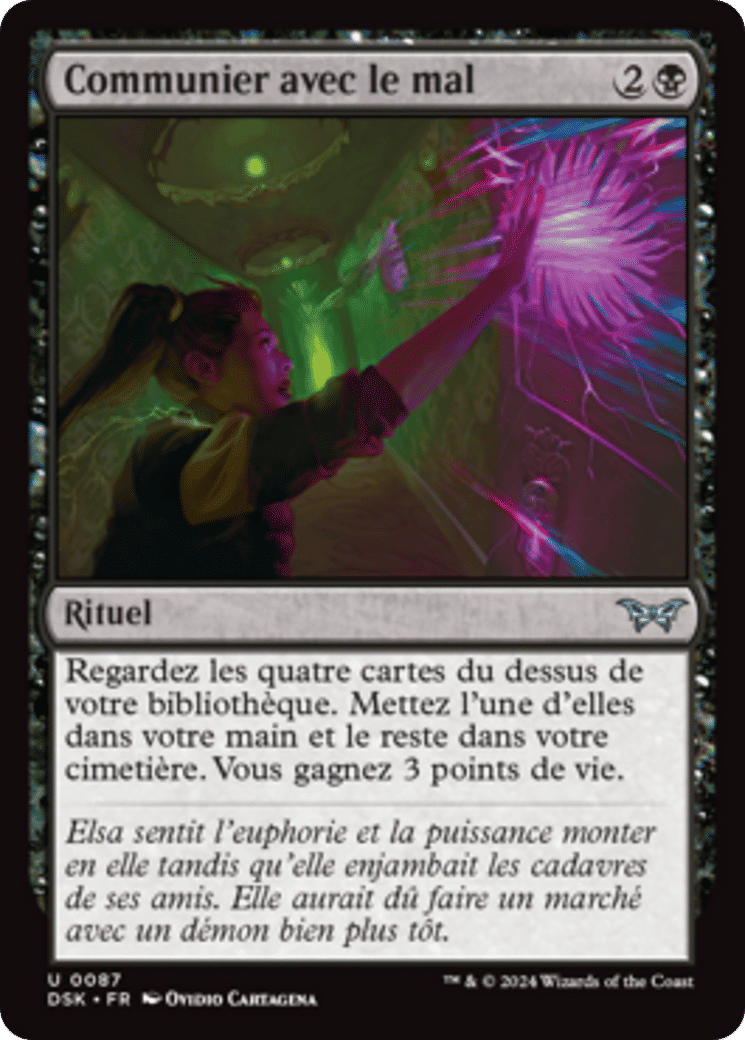 Communier avec le mal — Duskmourn: House of Horror — Magic: The Gathering
