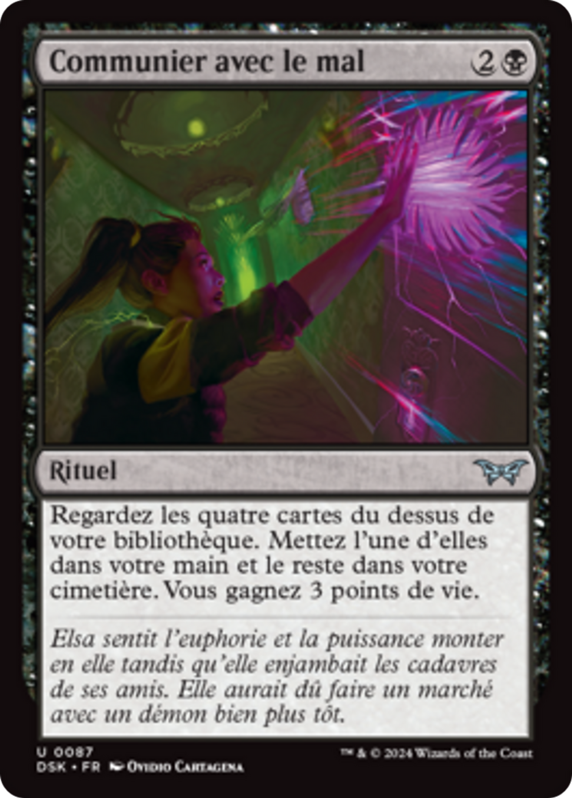 Communier avec le mal — Duskmourn: House of Horror — Magic: The Gathering
