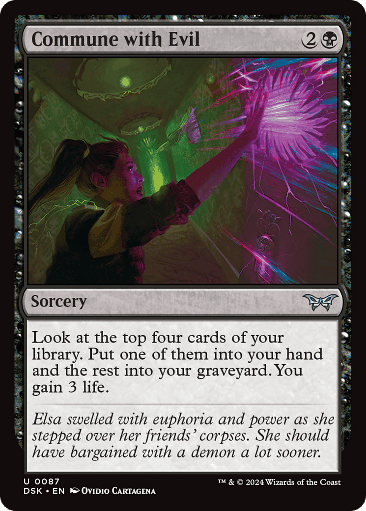Communier avec le mal — Duskmourn: House of Horror — Magic: The Gathering