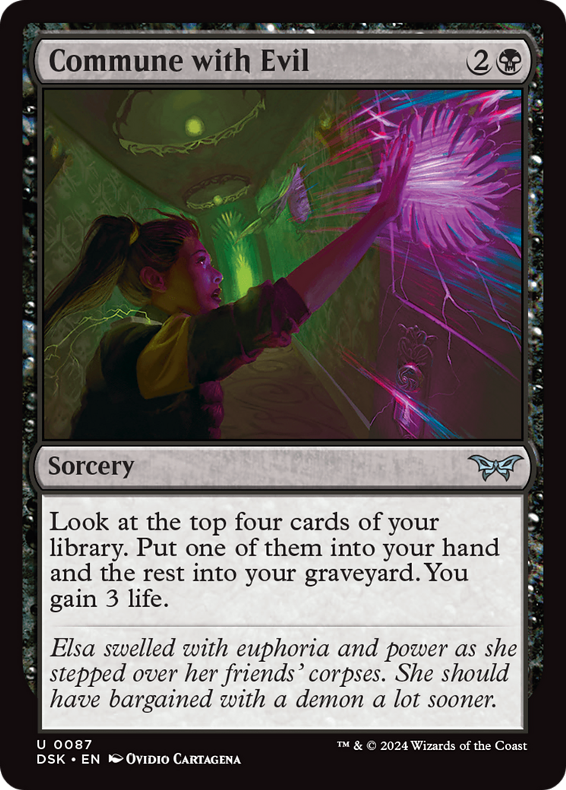 Communier avec le mal — Duskmourn: House of Horror — Magic: The Gathering