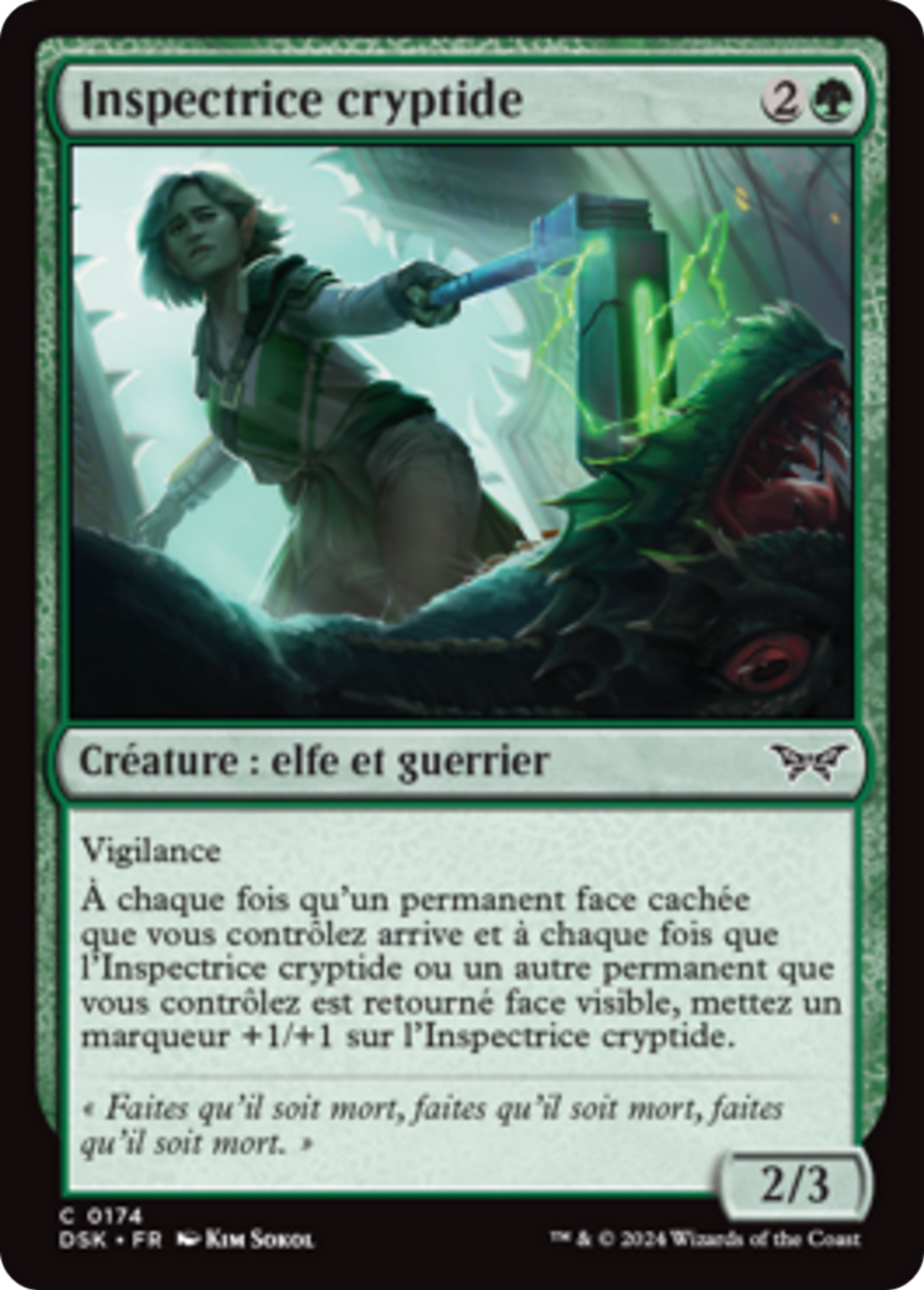 Inspectrice cryptide — Duskmourn: House of Horror — Magic: The Gathering