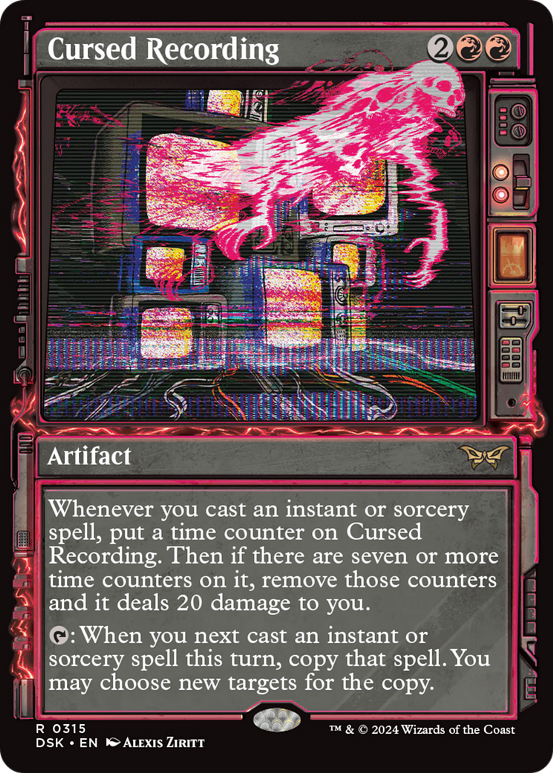 Enregistrement maudit — Duskmourn: House of Horror — Magic: The Gathering