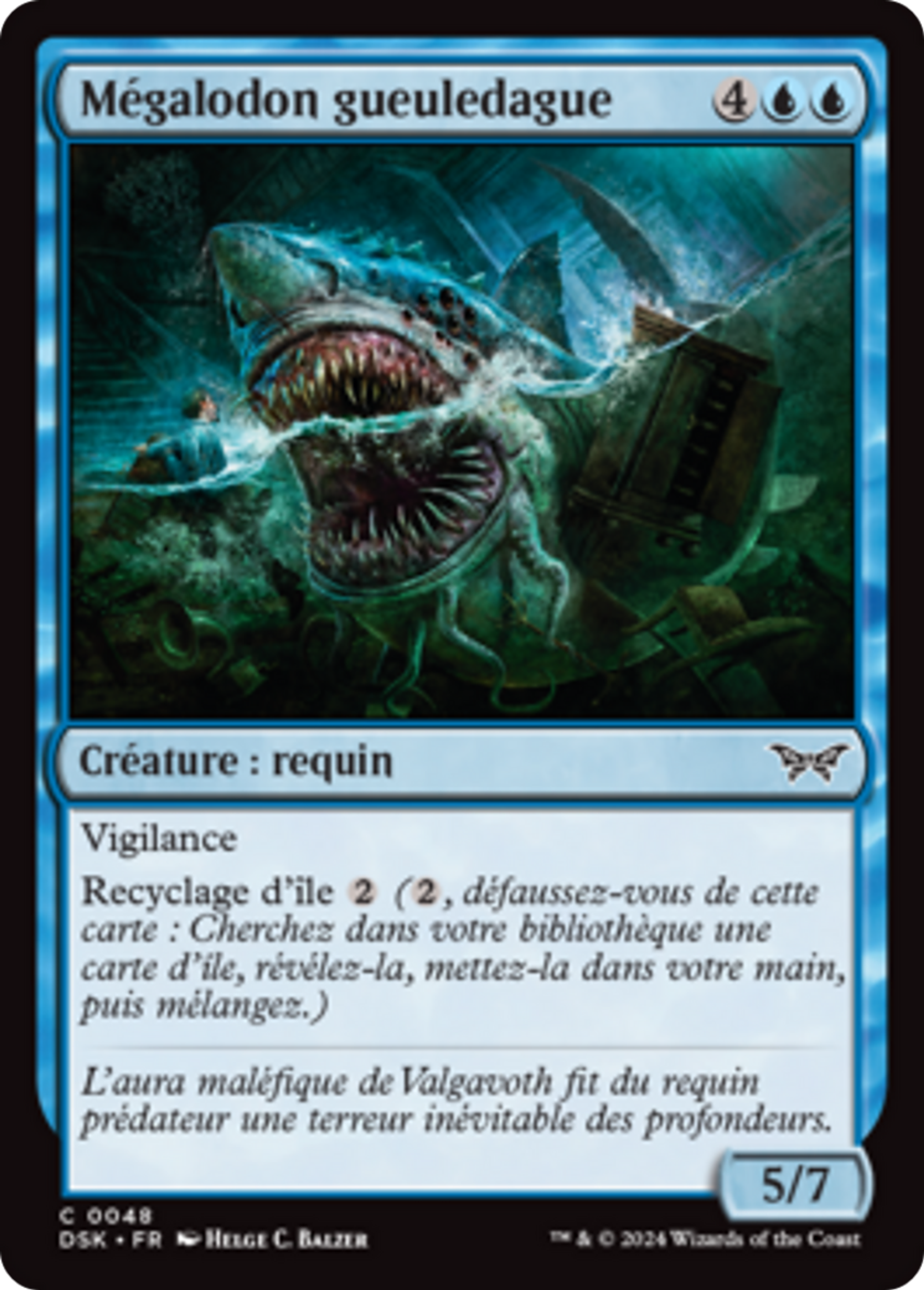 Mégalodon gueuledague — Duskmourn: House of Horror — Magic: The Gathering