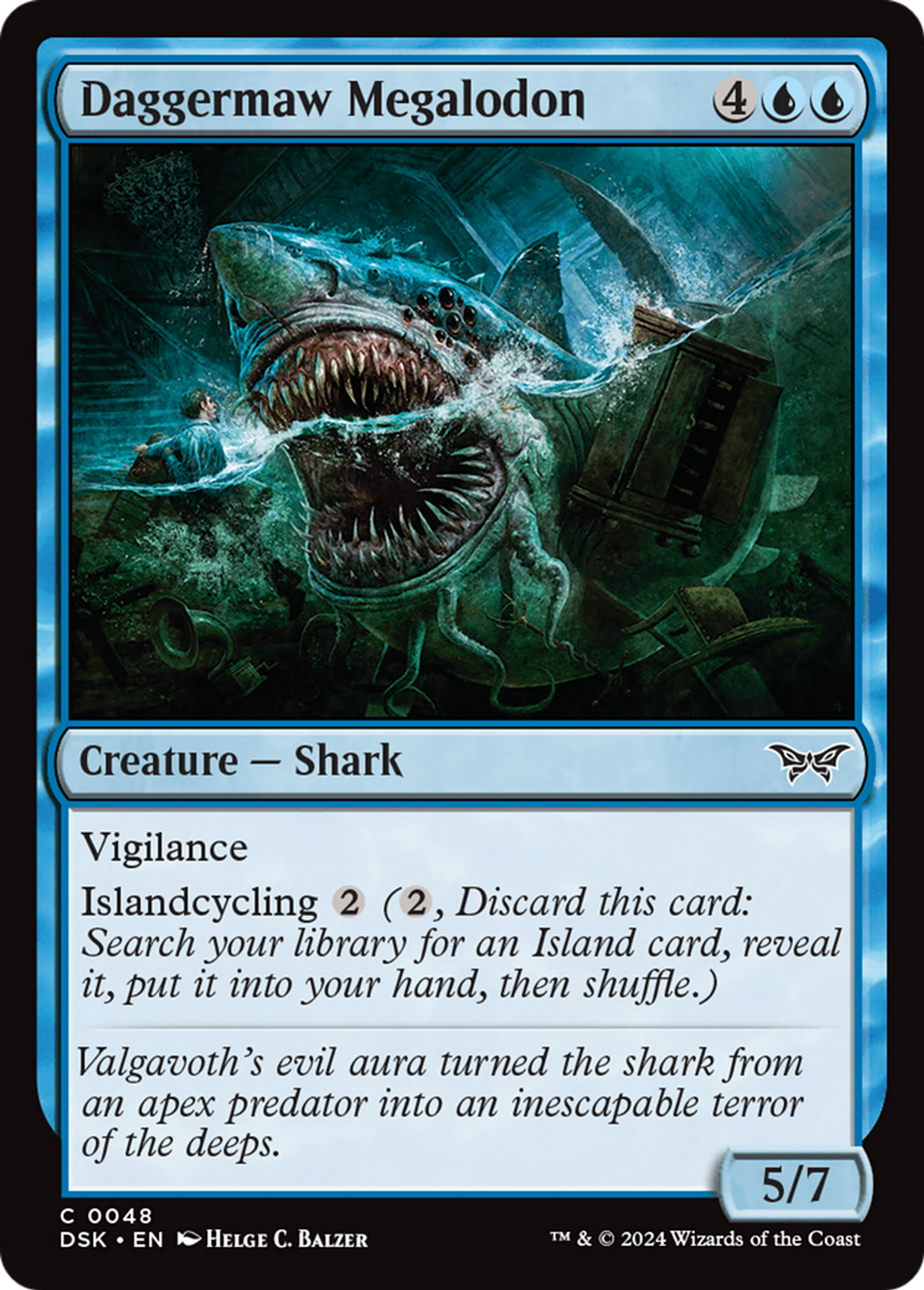 Mégalodon gueuledague — Duskmourn: House of Horror — Magic: The Gathering
