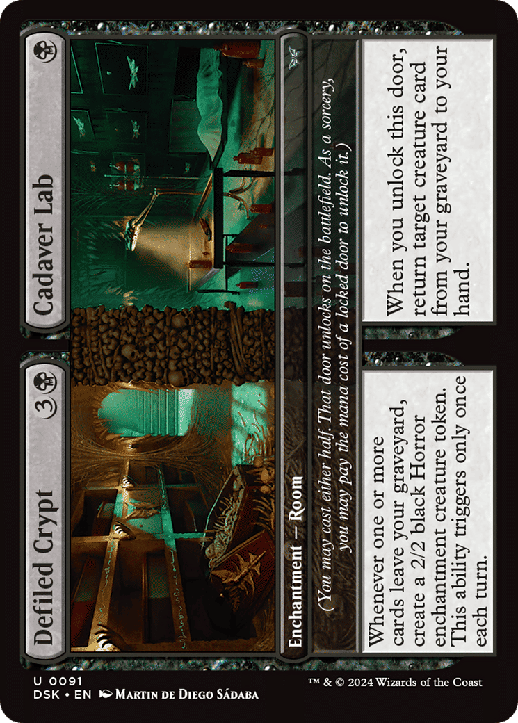 Defiled Crypt // Cadaver Lab — Duskmourn: House of Horror — Magic: The Gathering