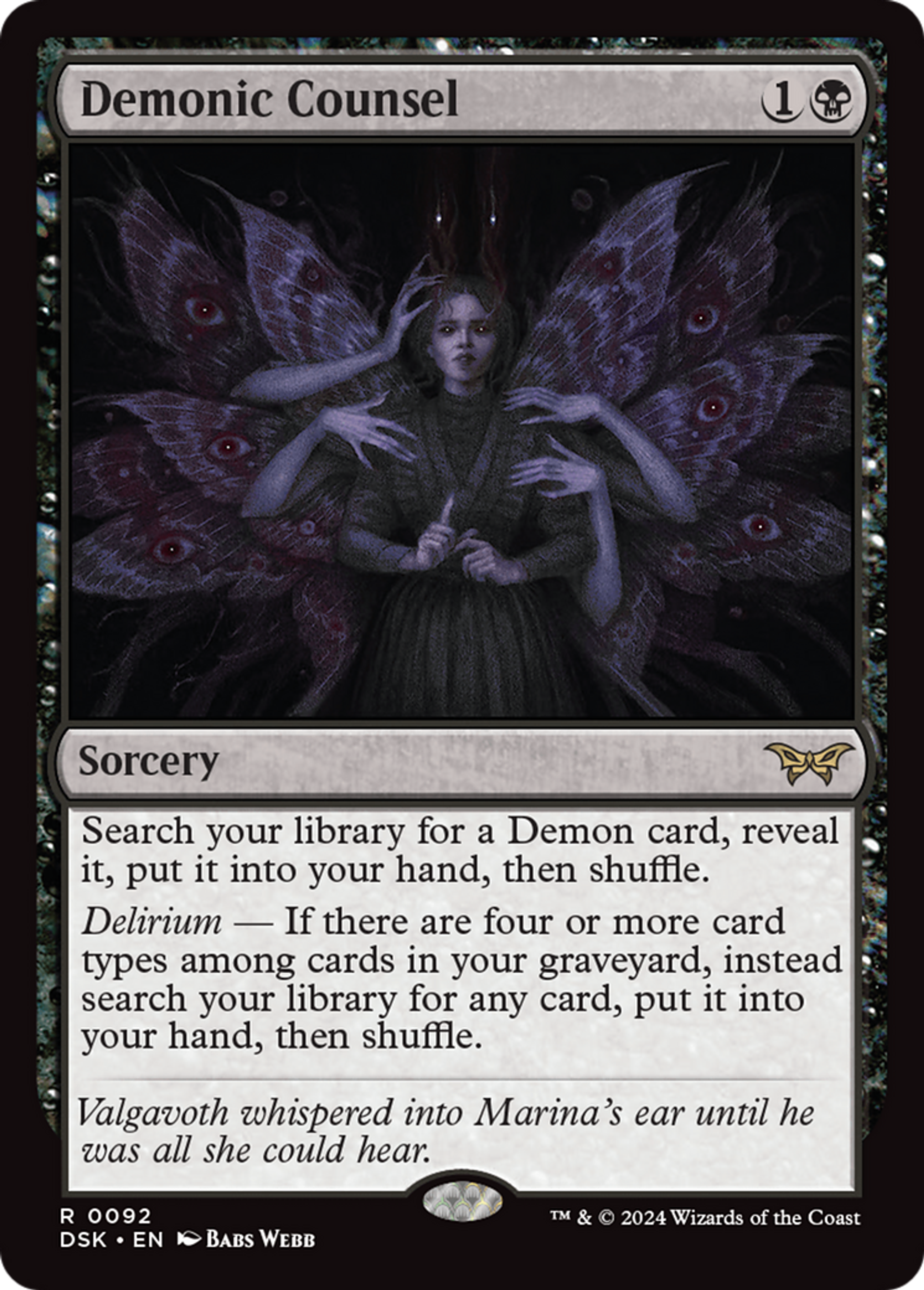 Conseil démoniaque — Duskmourn: House of Horror — Magic: The Gathering
