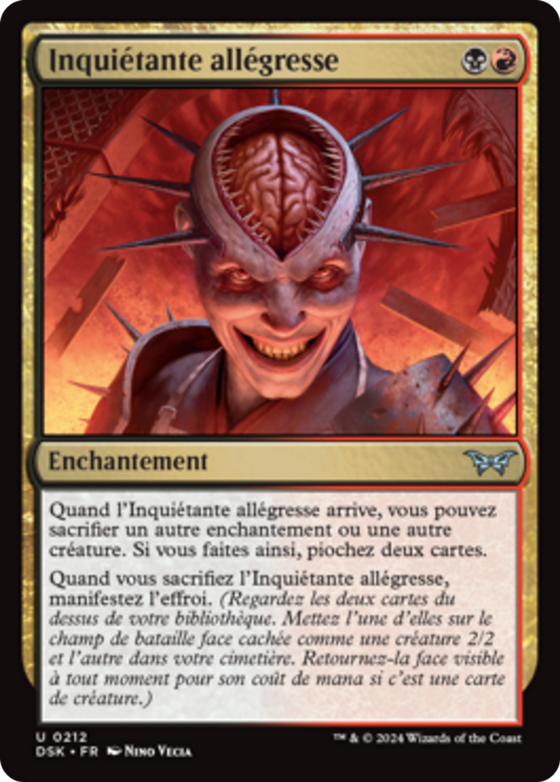 Inquiétante allégresse — Duskmourn: House of Horror — Magic: The Gathering