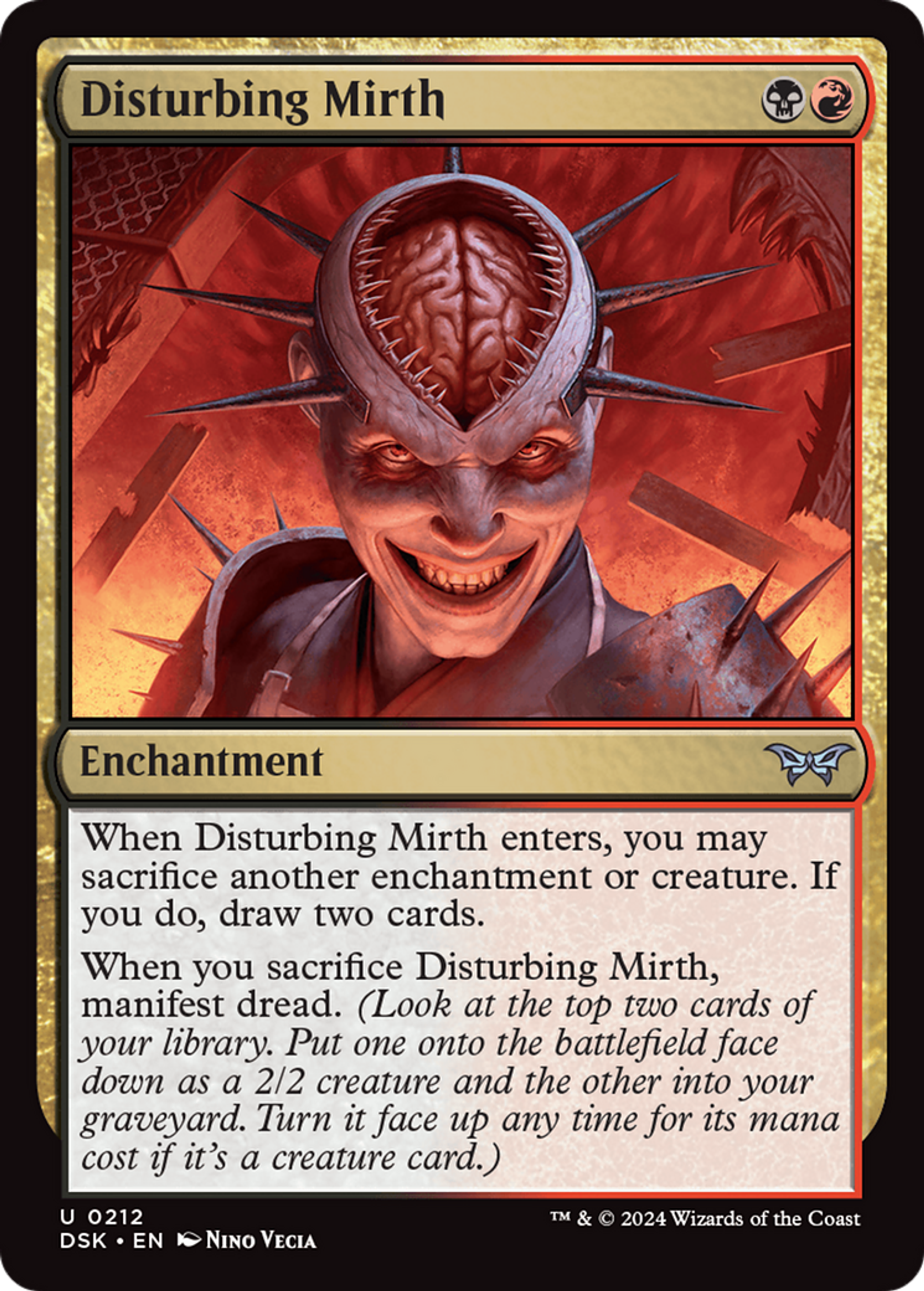 Inquiétante allégresse — Duskmourn: House of Horror — Magic: The Gathering