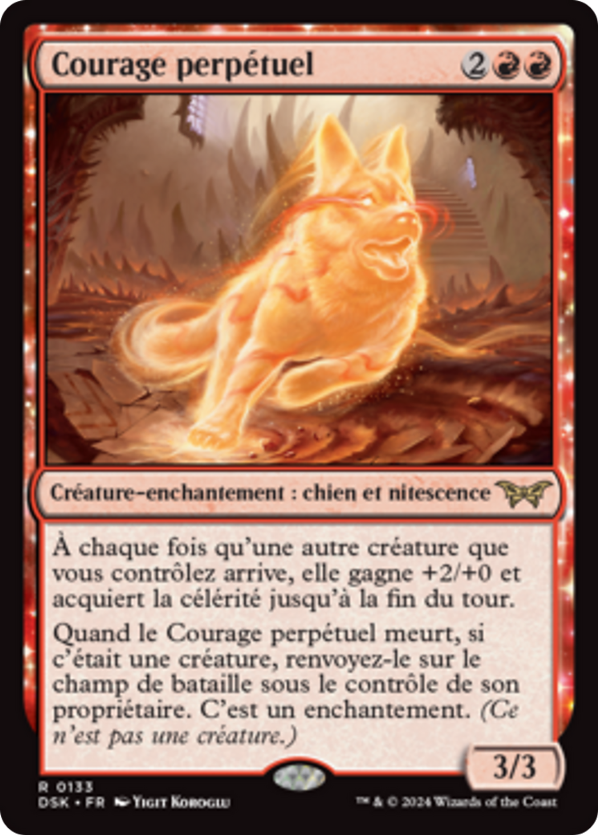 Courage perpétuel — Duskmourn: House of Horror — Magic: The Gathering