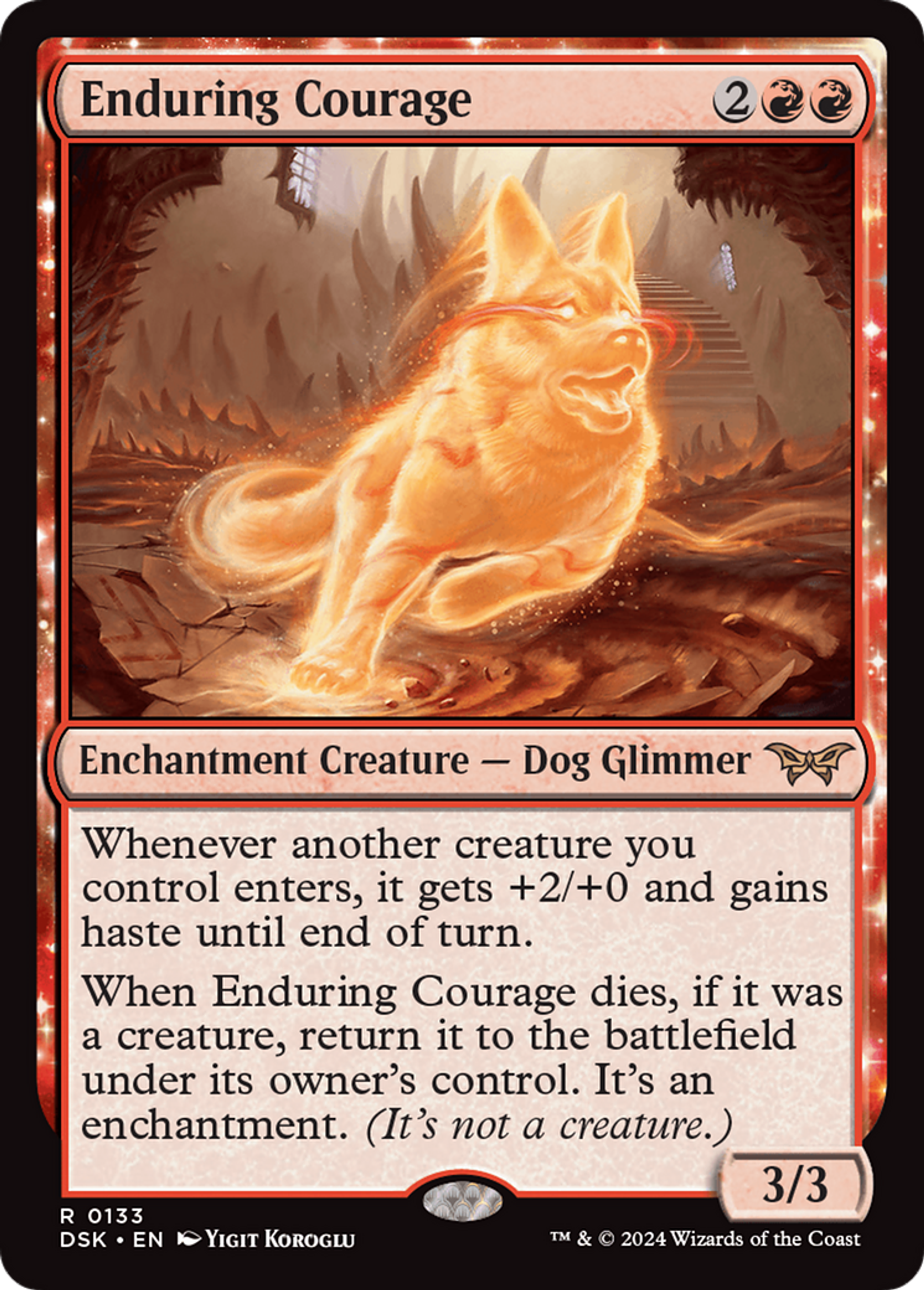 Courage perpétuel — Duskmourn: House of Horror — Magic: The Gathering