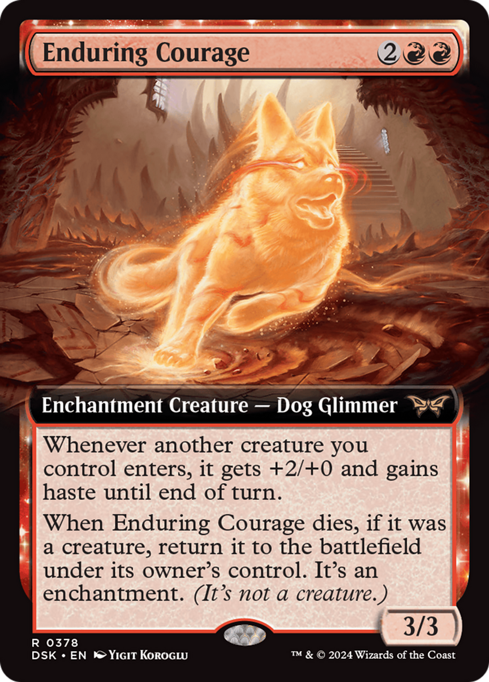 Courage perpétuel — Duskmourn: House of Horror — Magic: The Gathering