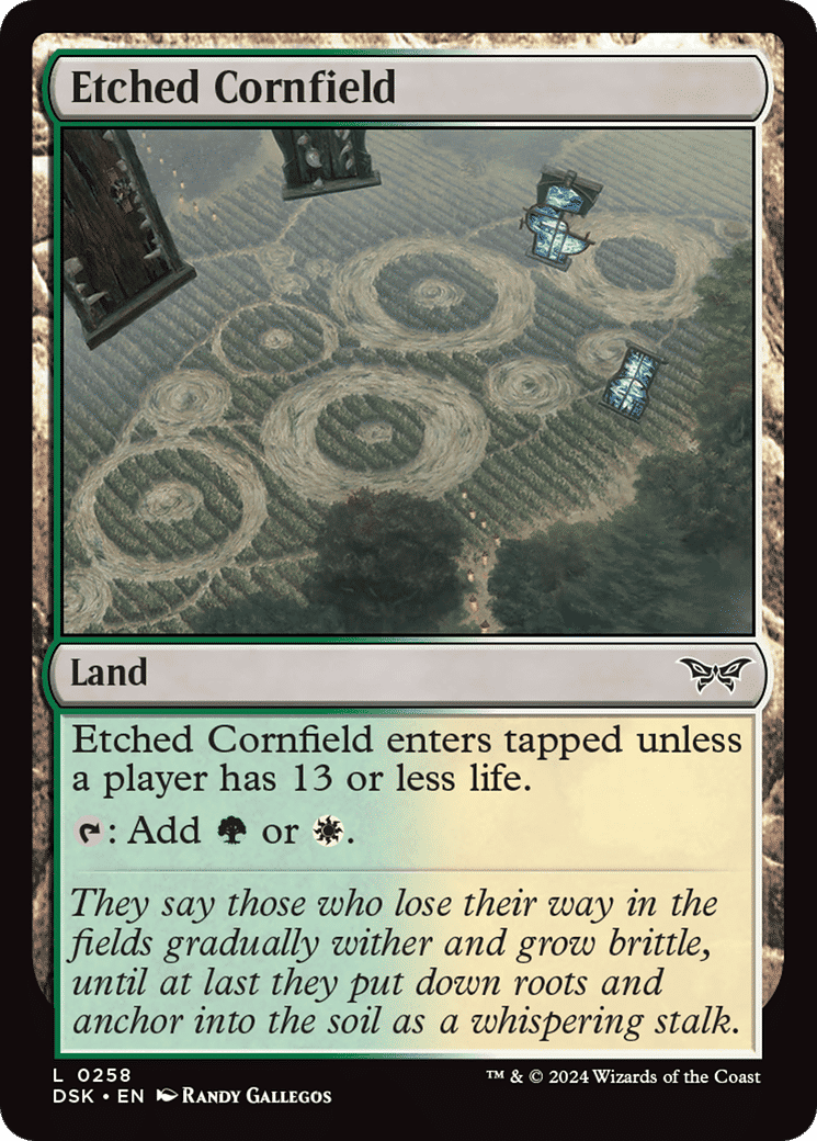 Etched Cornfield — Duskmourn: House of Horror — Magic: The Gathering