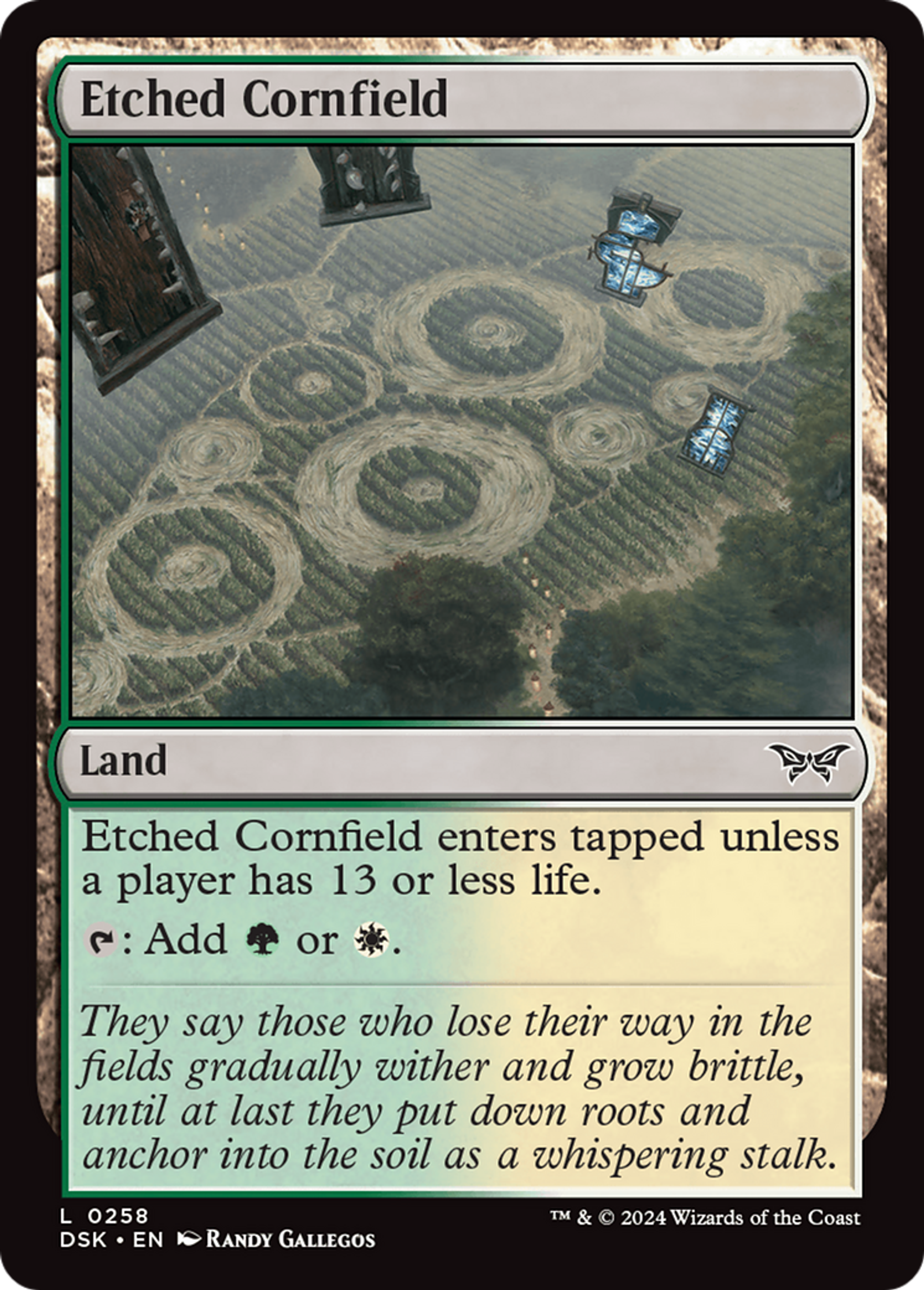Champ de maïs gravé — Duskmourn: House of Horror — Magic: The Gathering