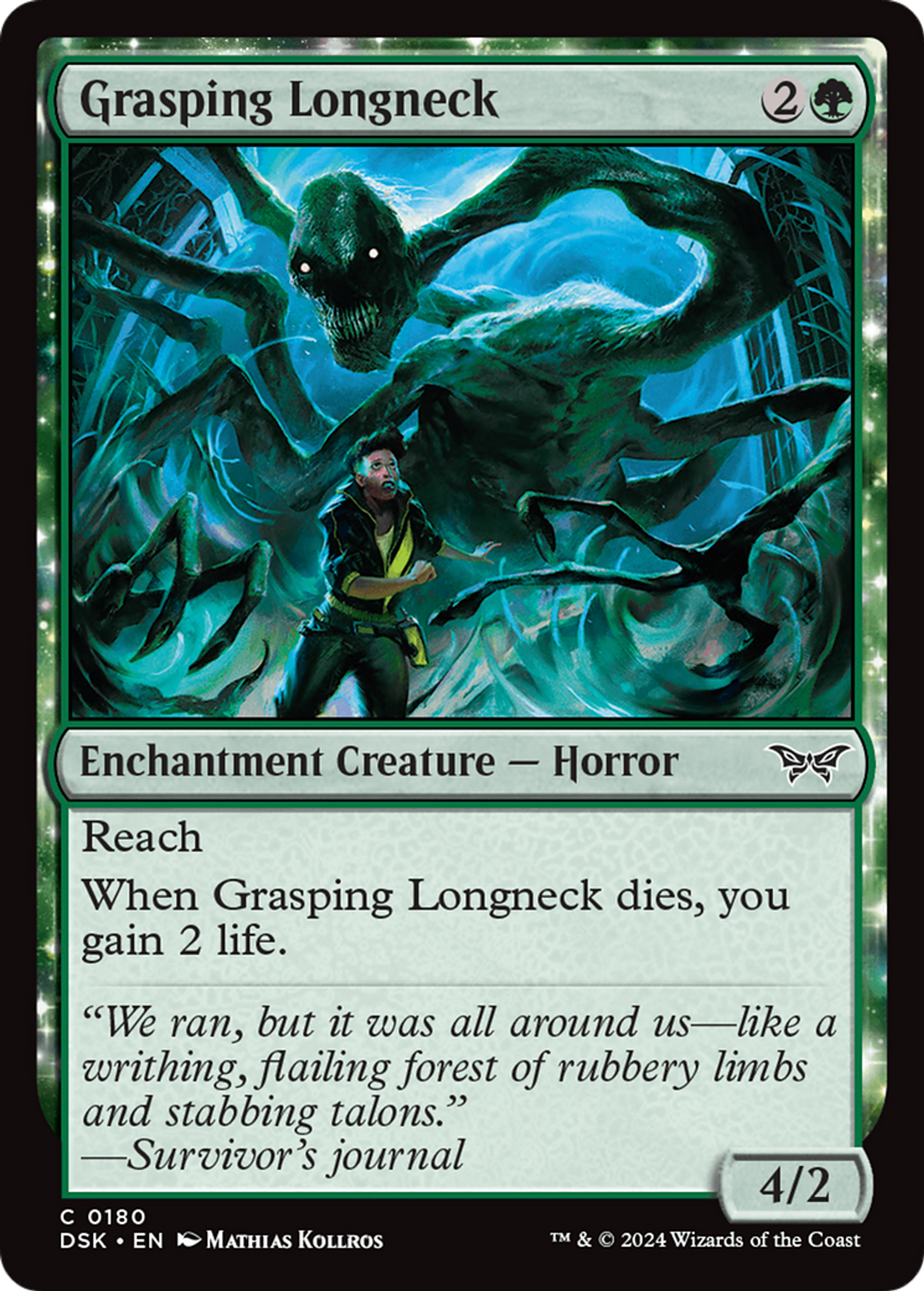 Grasping Longneck — Duskmourn: House of Horror — Magic: The Gathering