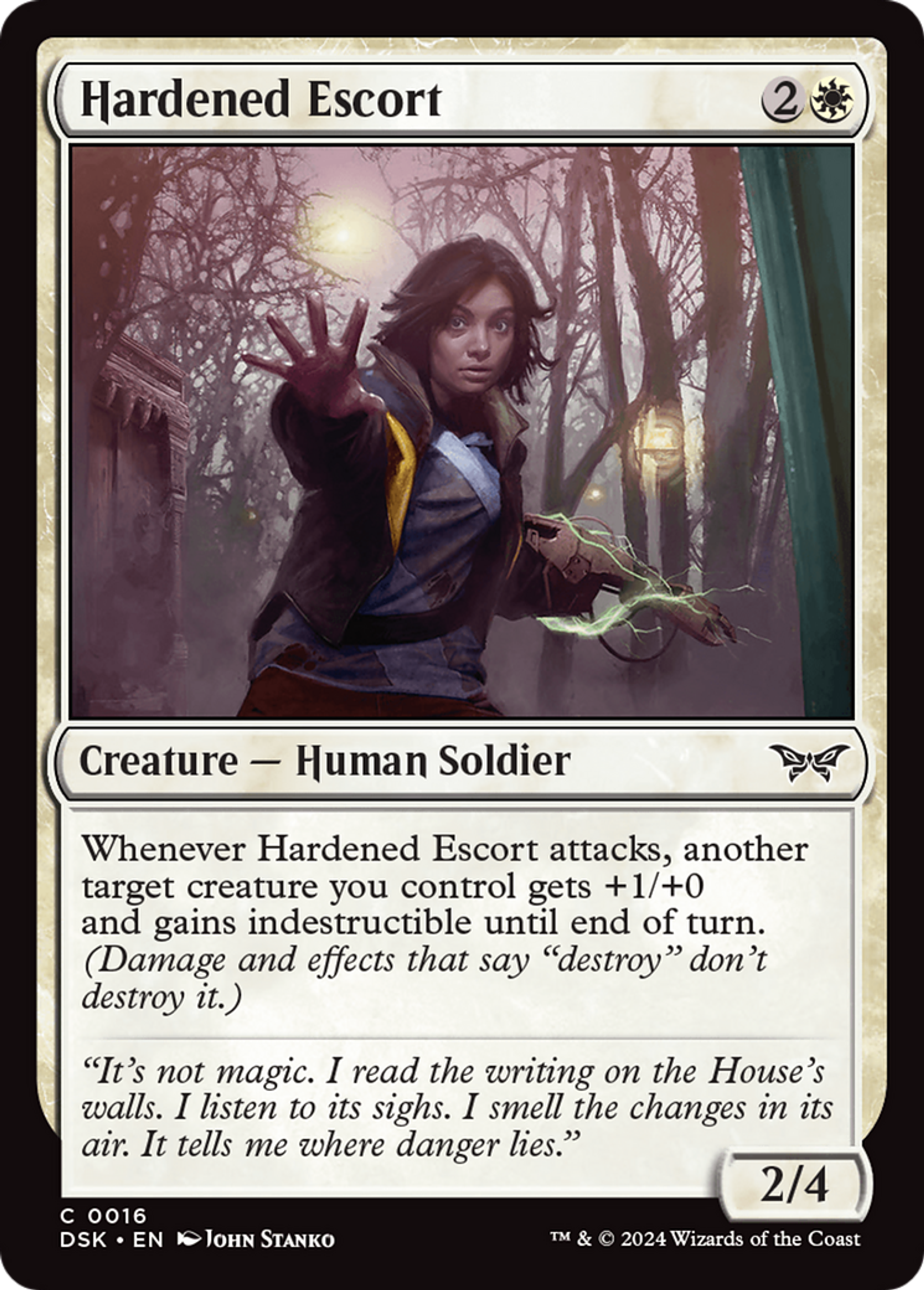 Hardened Escort — Duskmourn: House of Horror — Magic: The Gathering