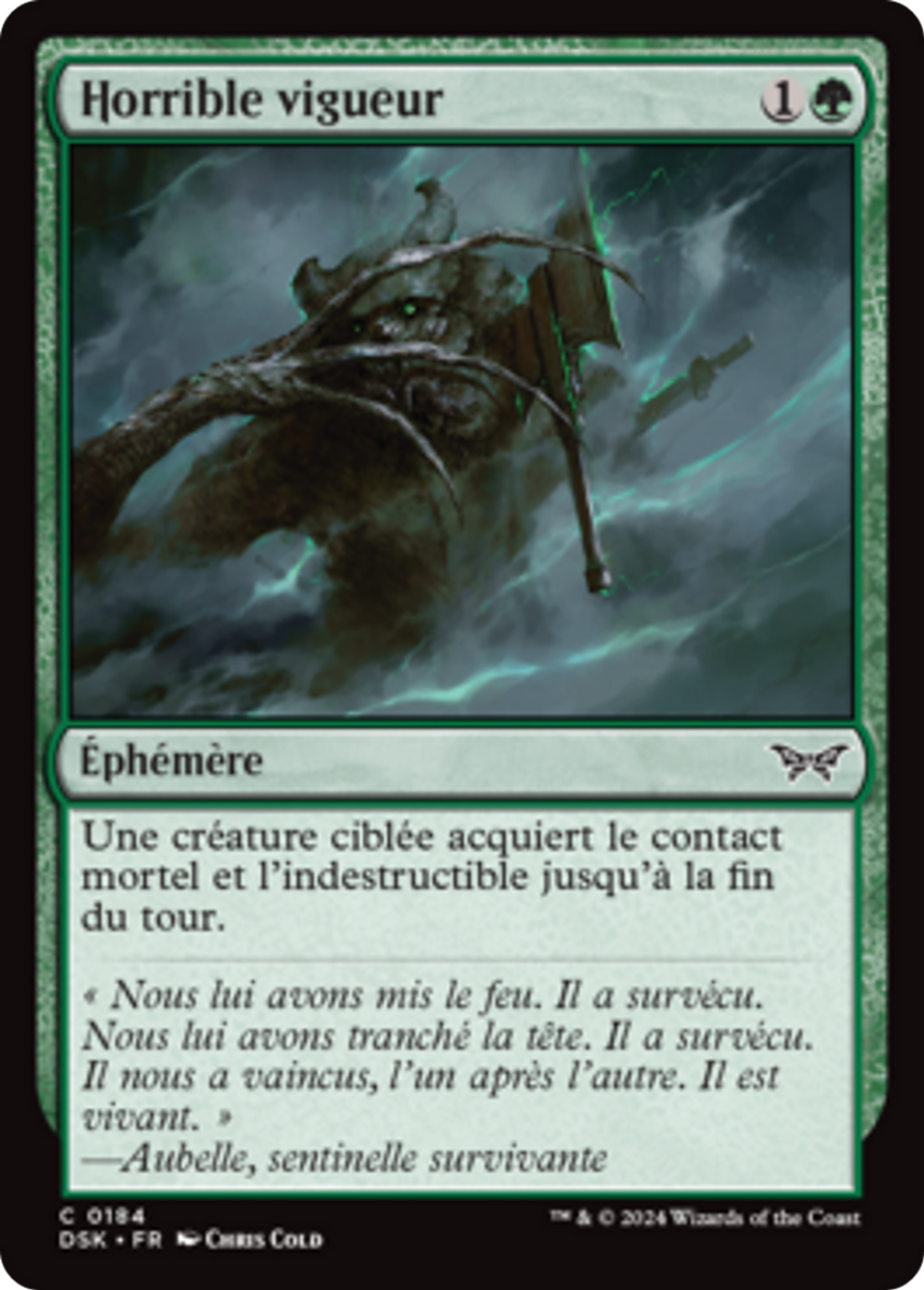 Horrible vigueur — Duskmourn: House of Horror — Magic: The Gathering