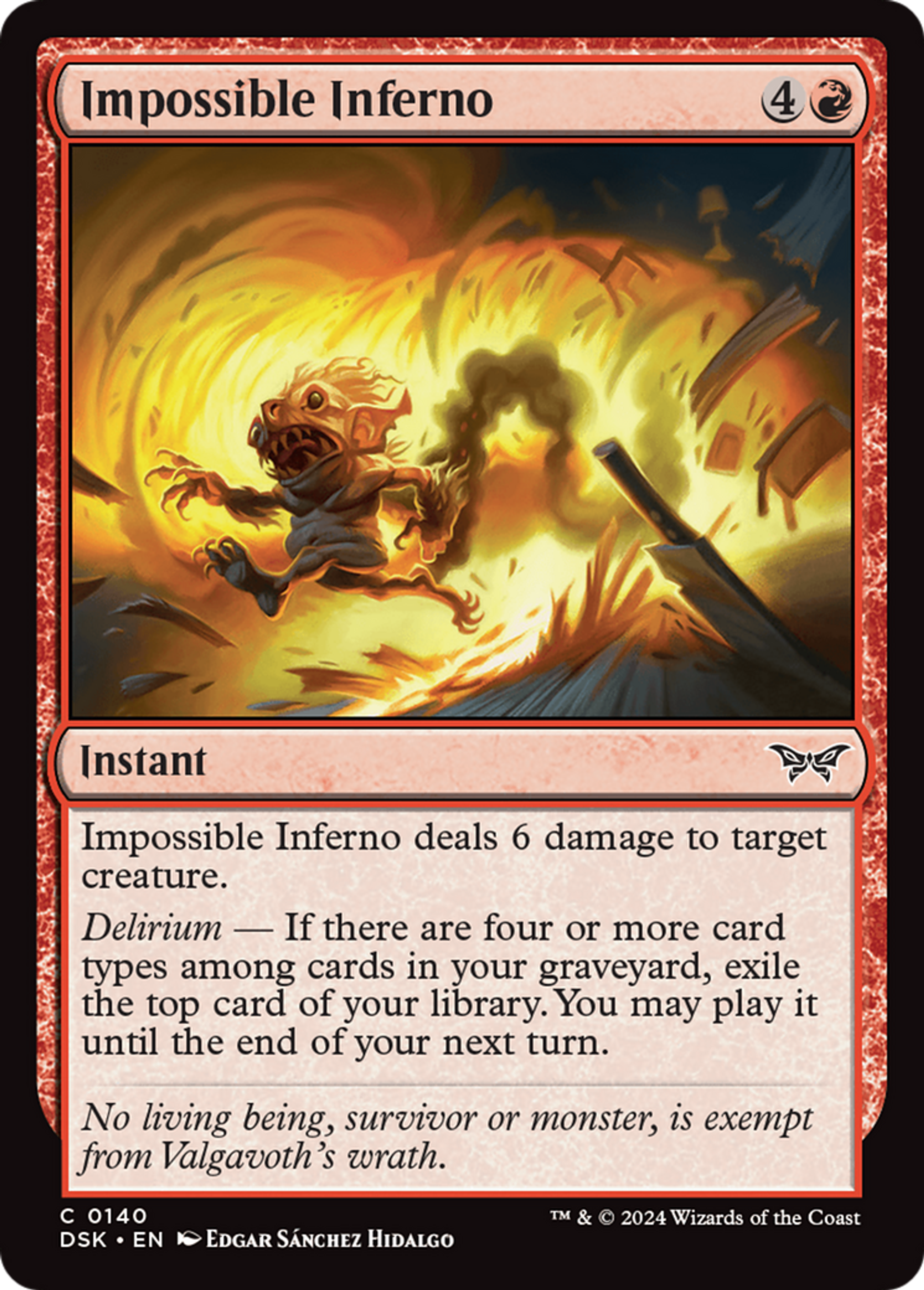 Impossible Inferno — Duskmourn: House of Horror — Magic: The Gathering