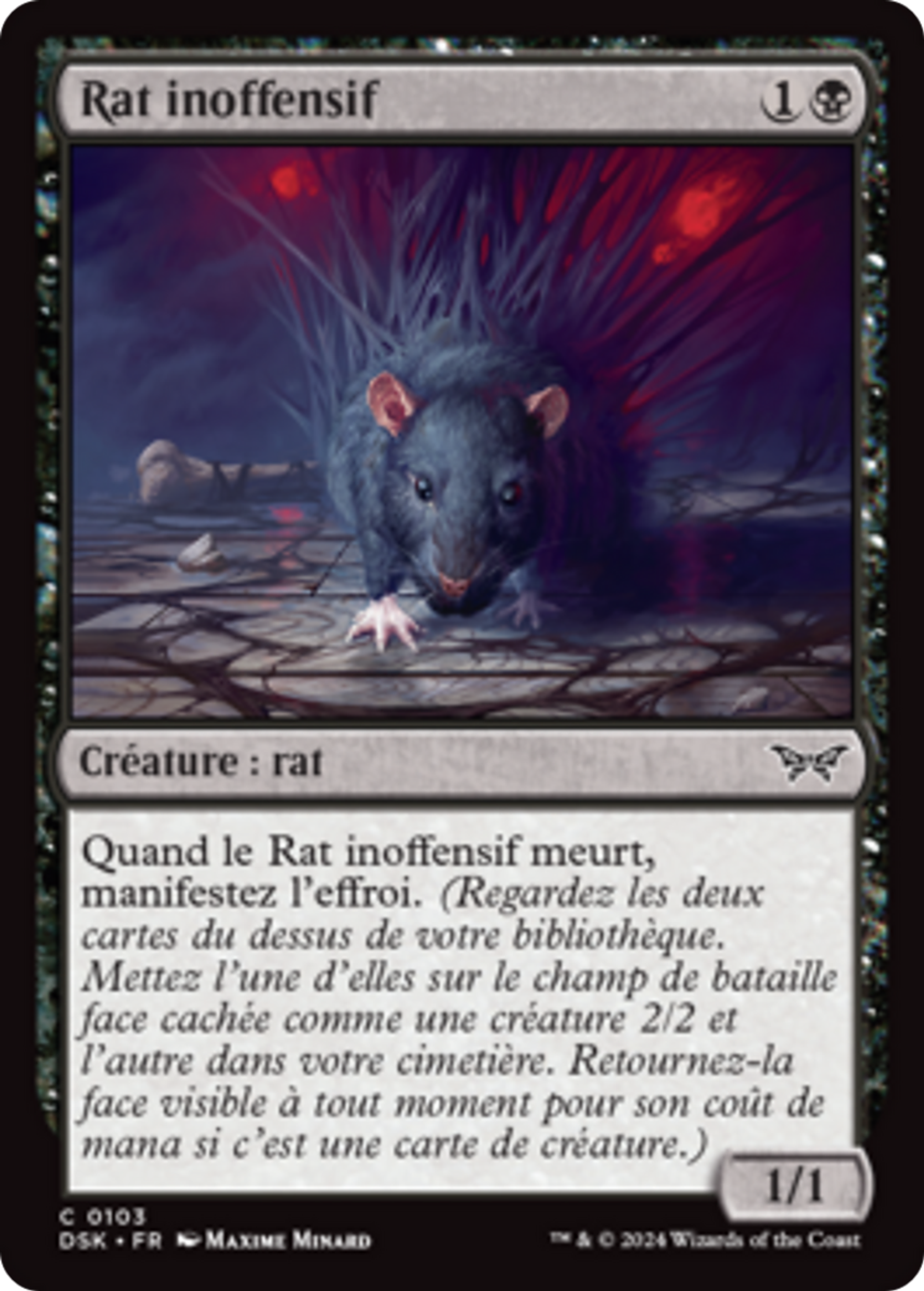 Rat inoffensif — Duskmourn: House of Horror — Magic: The Gathering