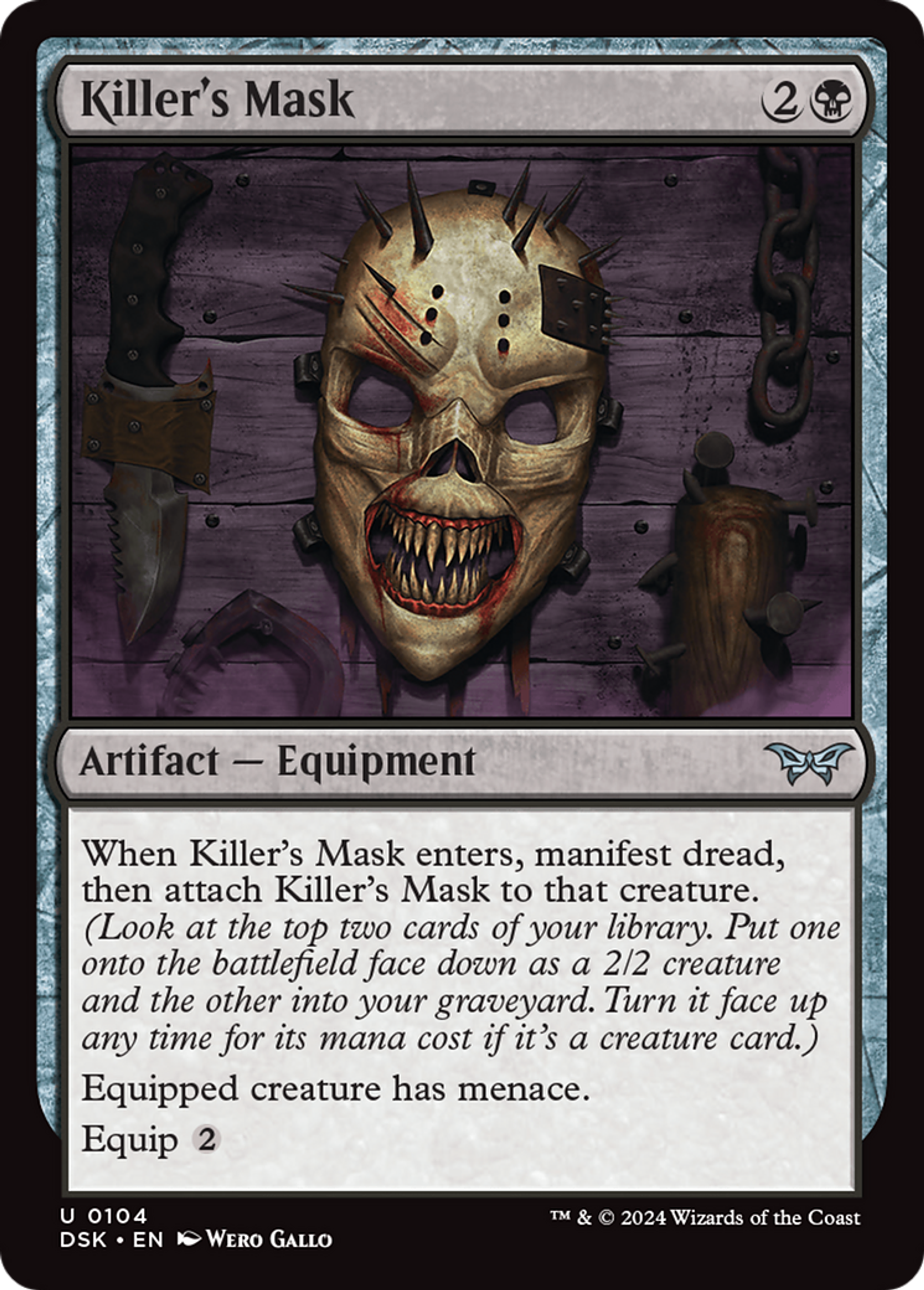 Killer's Mask — Duskmourn: House of Horror — Magic: The Gathering