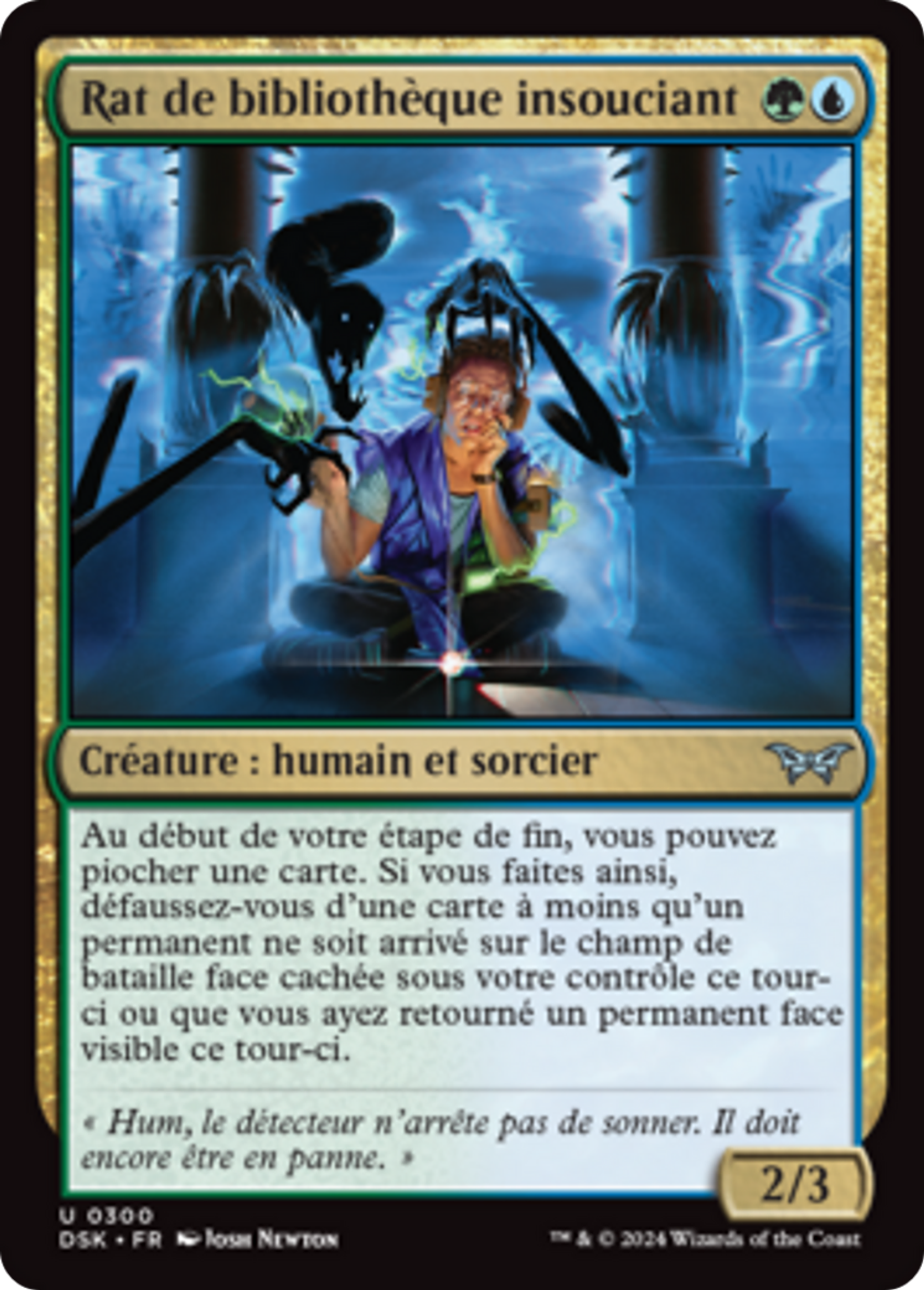 Rat de bibliothèque insouciant — Duskmourn: House of Horror — Magic: The Gathering