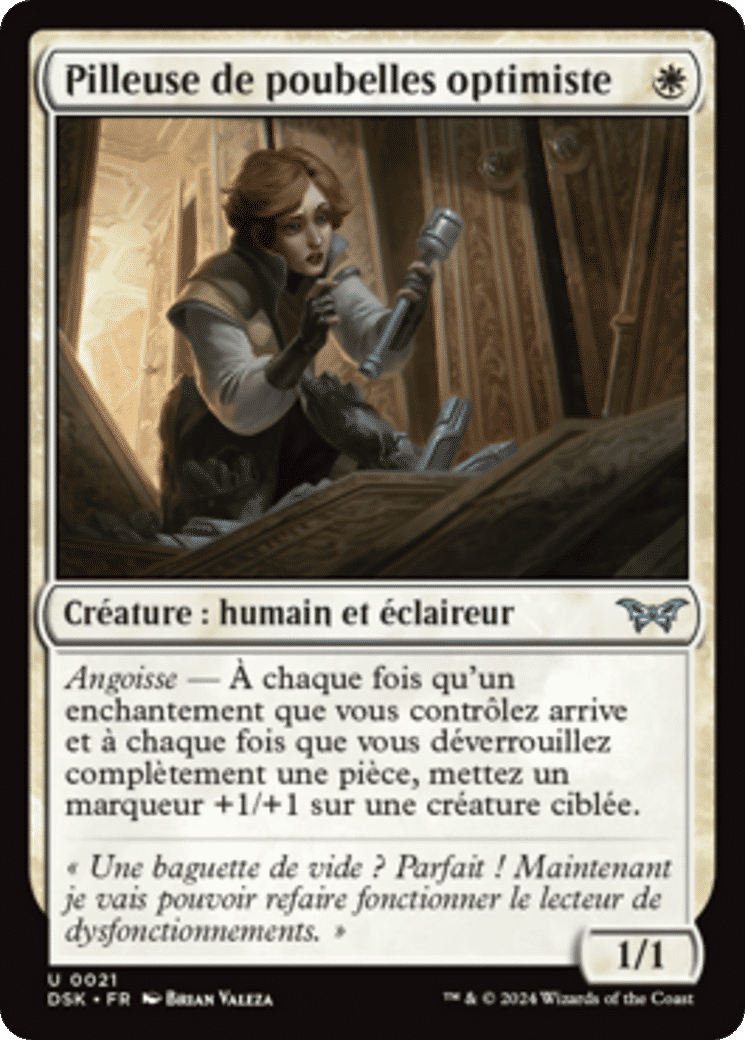 Pilleuse de poubelles optimiste — Duskmourn: House of Horror — Magic: The Gathering