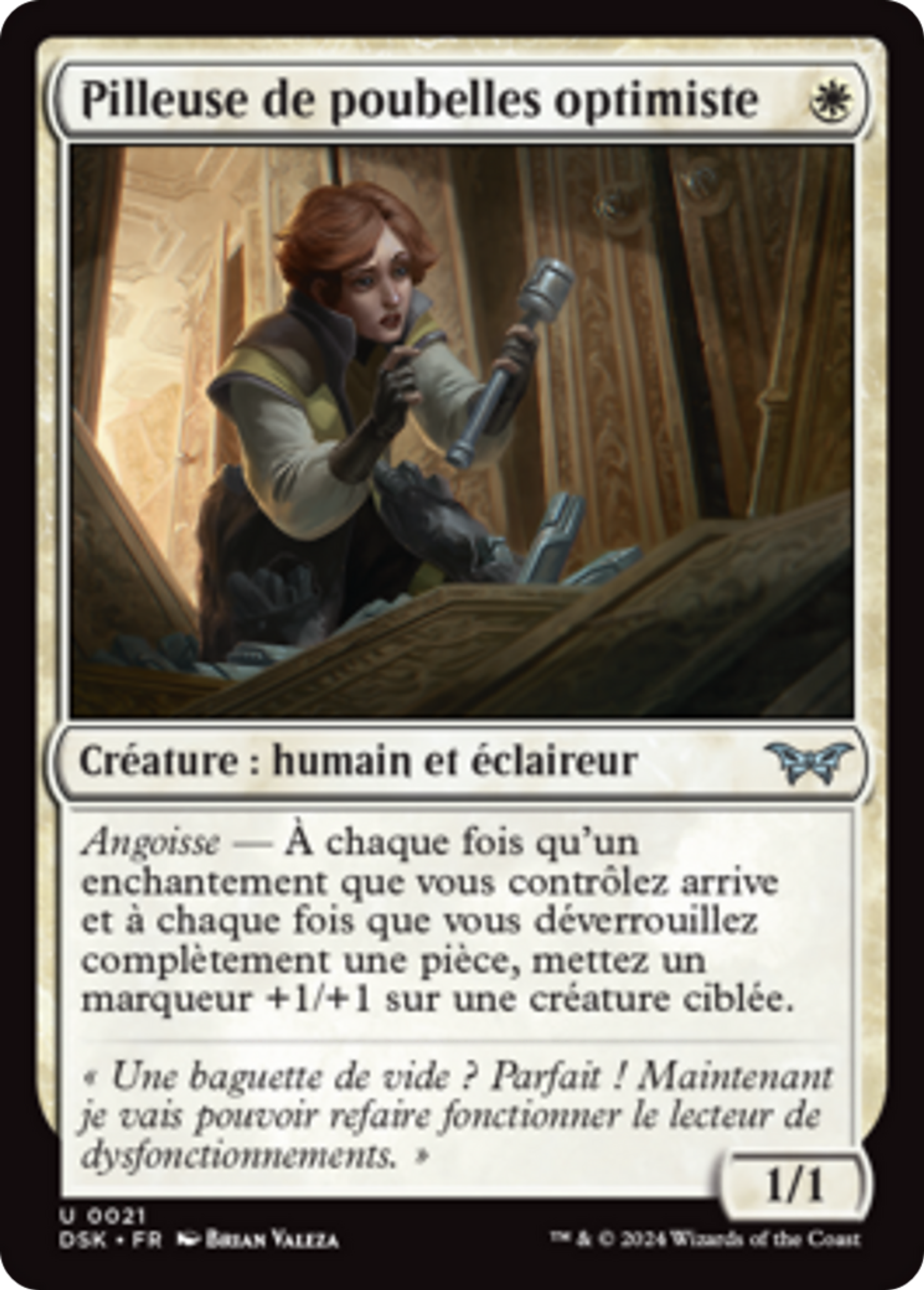 Pilleuse de poubelles optimiste — Duskmourn: House of Horror — Magic: The Gathering