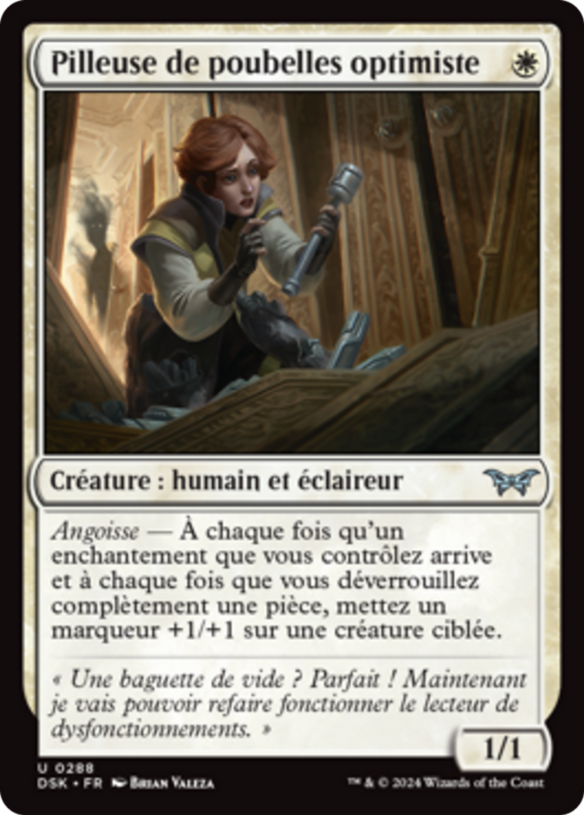 Pilleuse de poubelles optimiste — Duskmourn: House of Horror — Magic: The Gathering