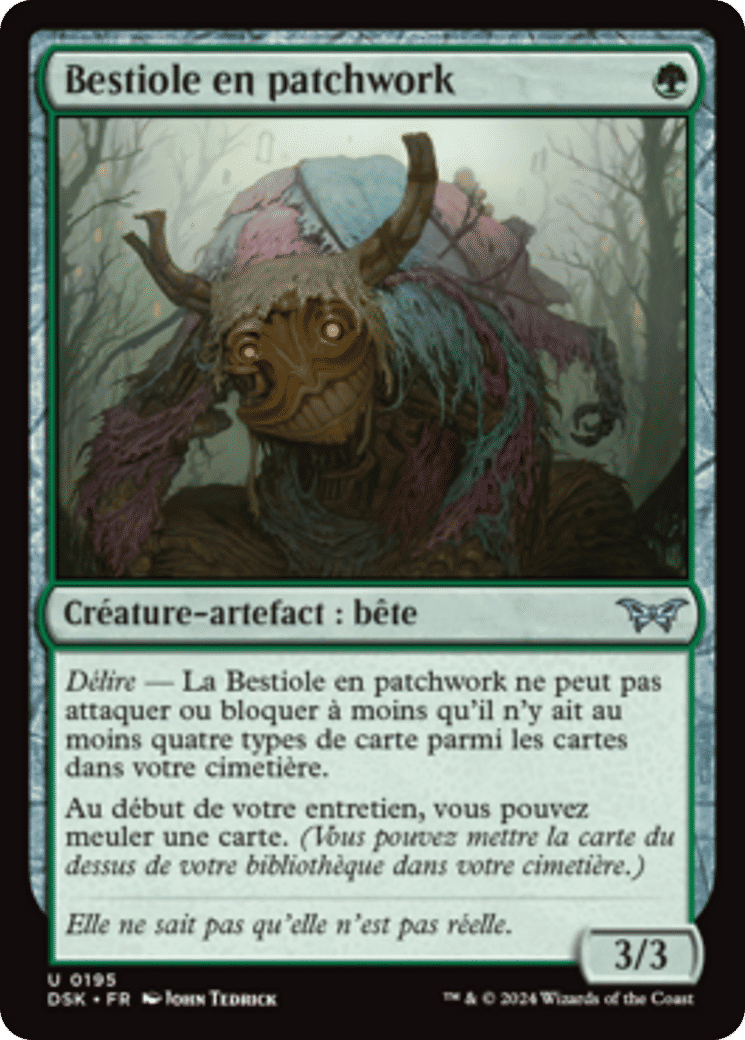 Bestiole en patchwork — Duskmourn: House of Horror — Magic: The Gathering