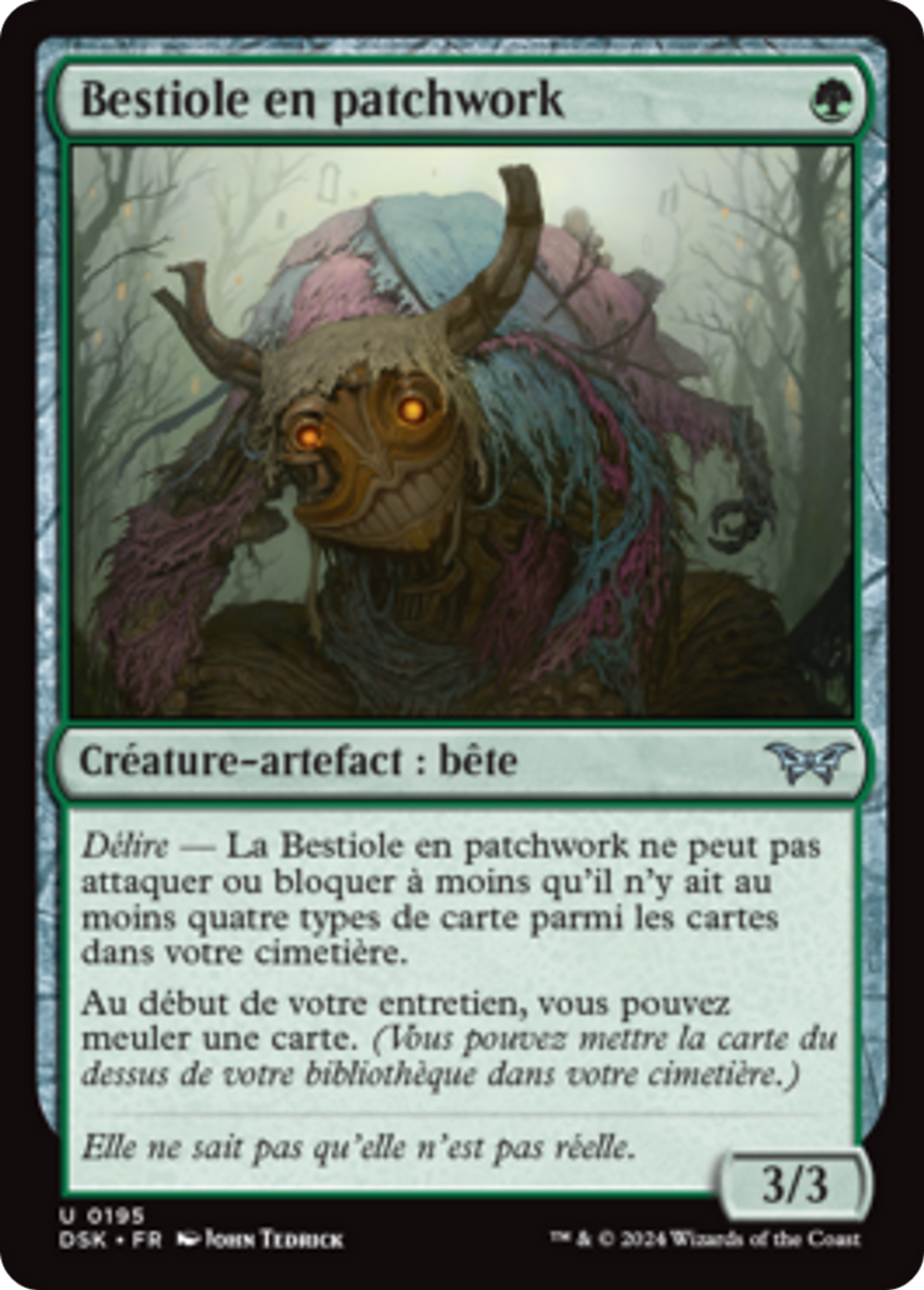 Bestiole en patchwork — Duskmourn: House of Horror — Magic: The Gathering
