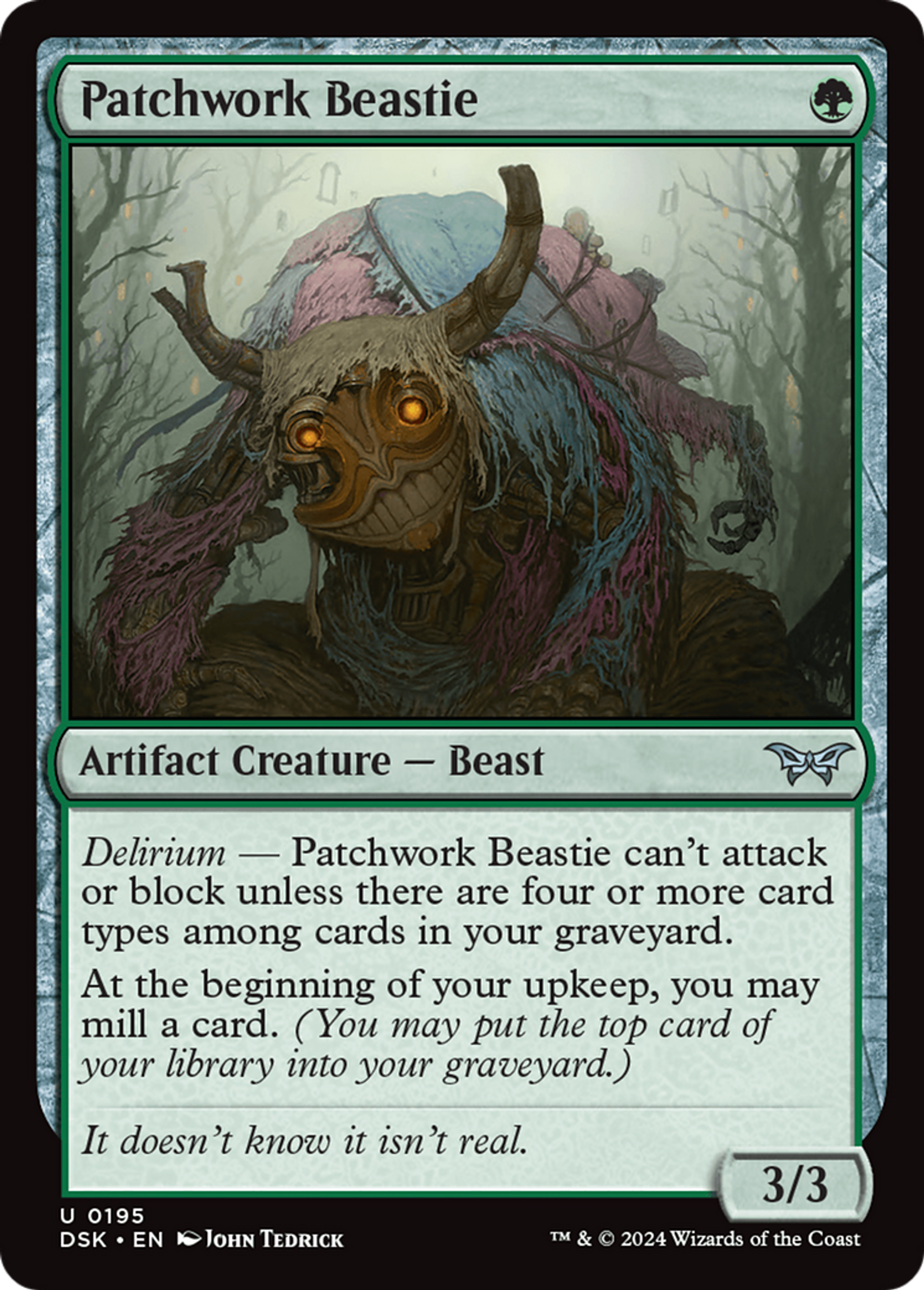 Bestiole en patchwork — Duskmourn: House of Horror — Magic: The Gathering