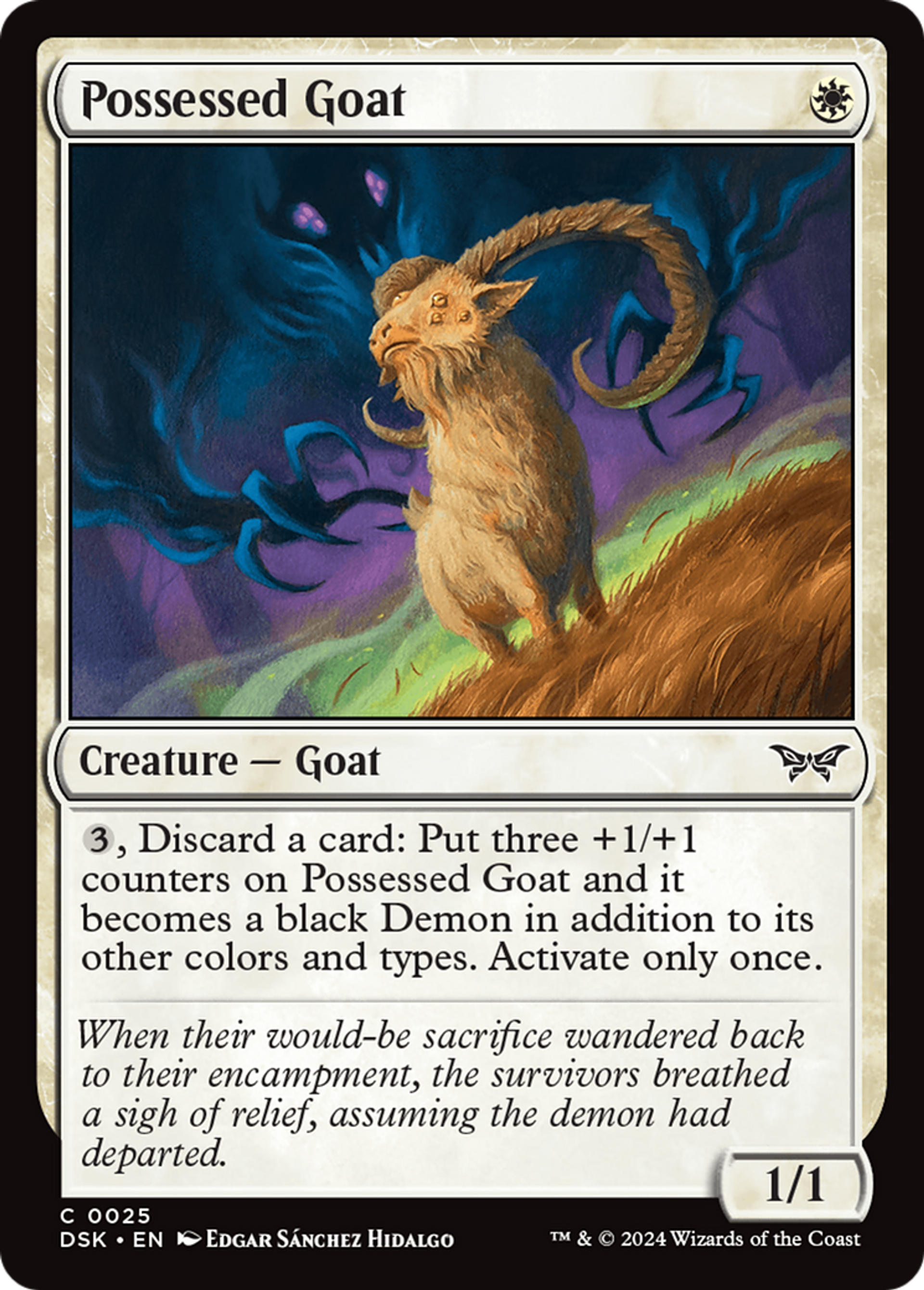 Chèvre possédée — Duskmourn: House of Horror — Magic: The Gathering