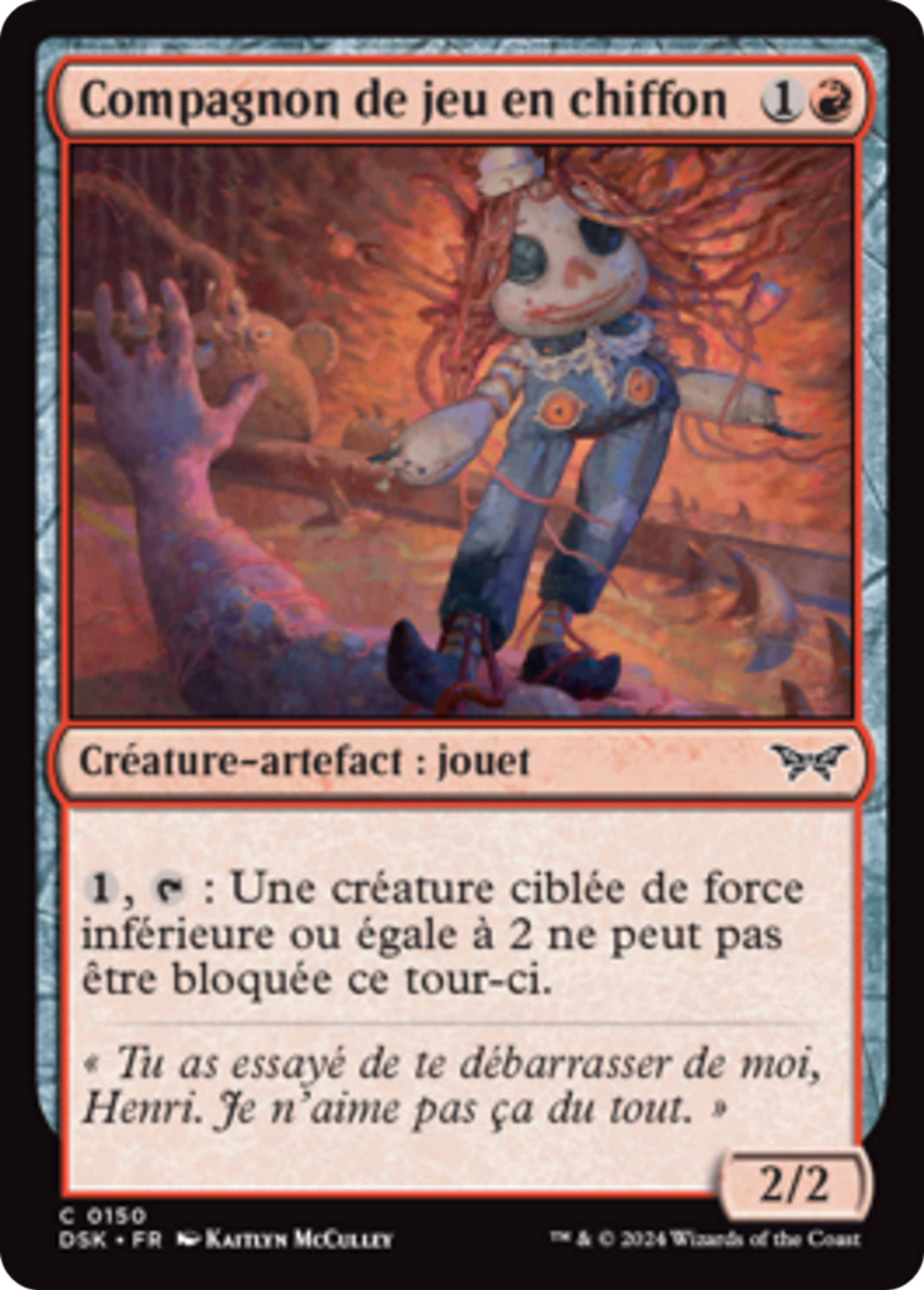 Compagnon de jeu en chiffon — Duskmourn: House of Horror — Magic: The Gathering