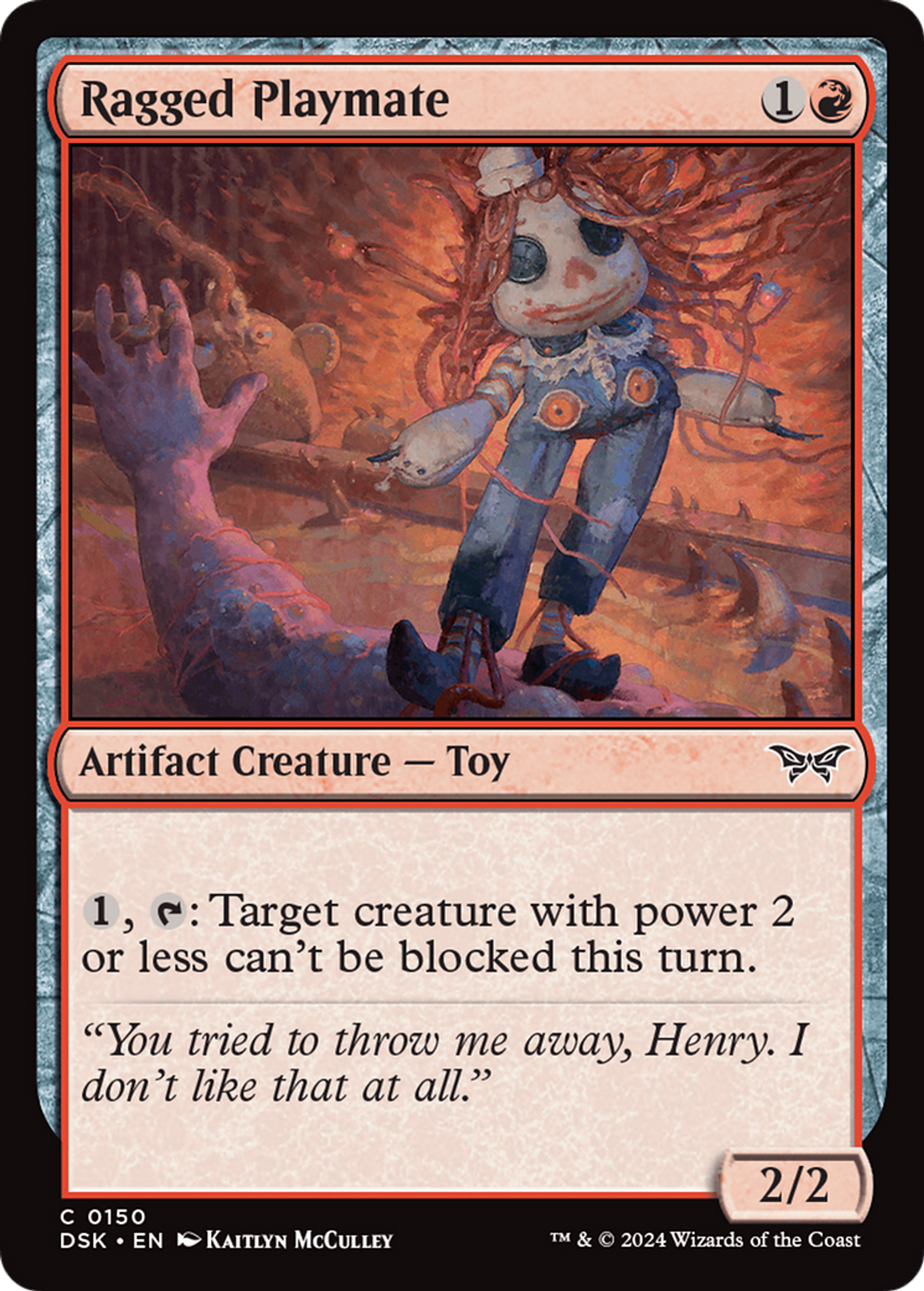 Compagnon de jeu en chiffon — Duskmourn: House of Horror — Magic: The Gathering