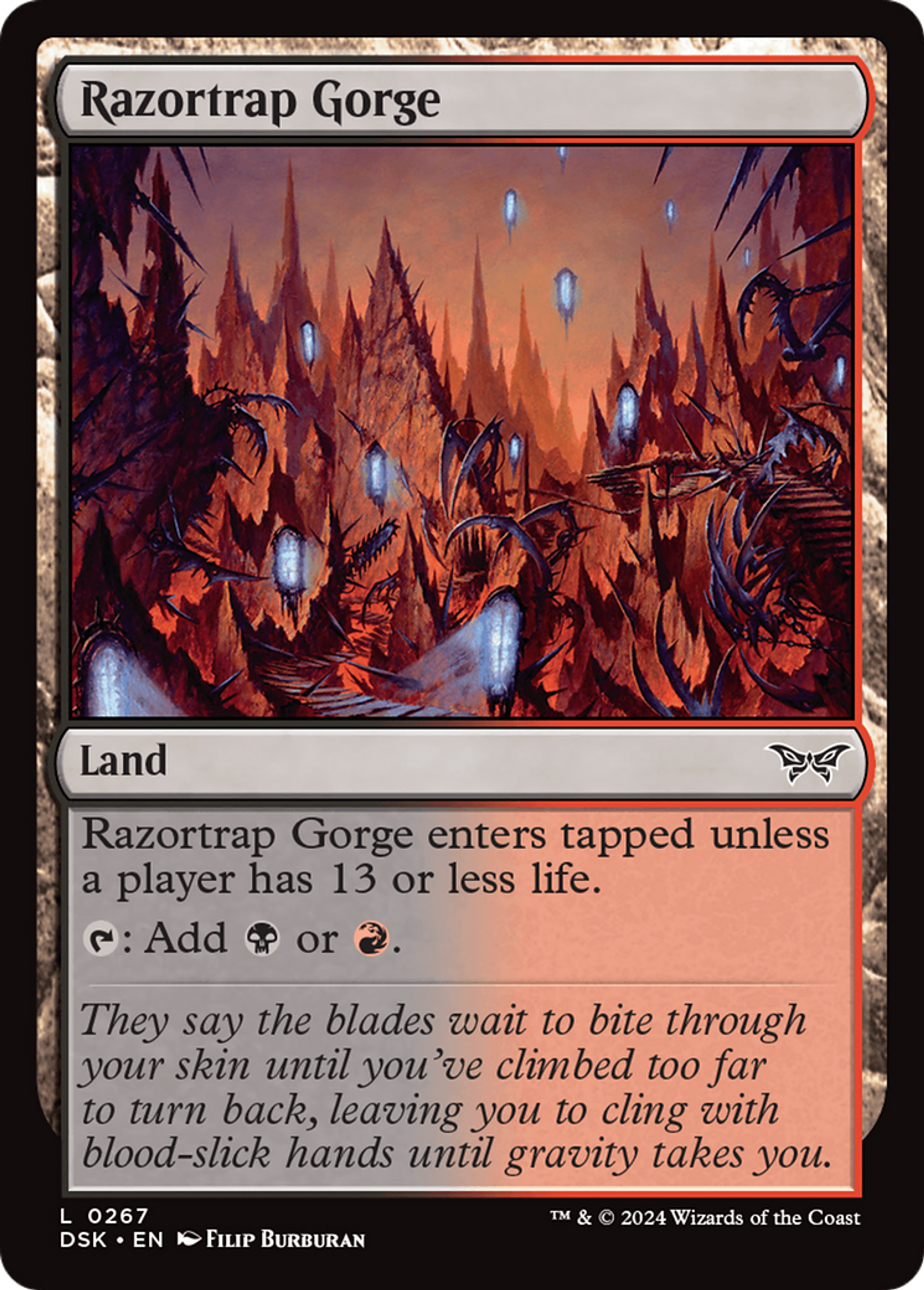 Gorge du piège aux rasoirs — Duskmourn: House of Horror — Magic: The Gathering