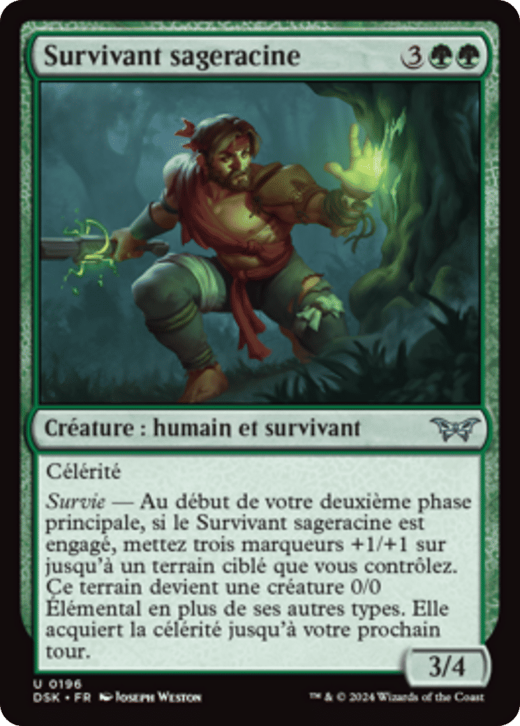 Survivant sageracine — Duskmourn: House of Horror — Magic: The Gathering