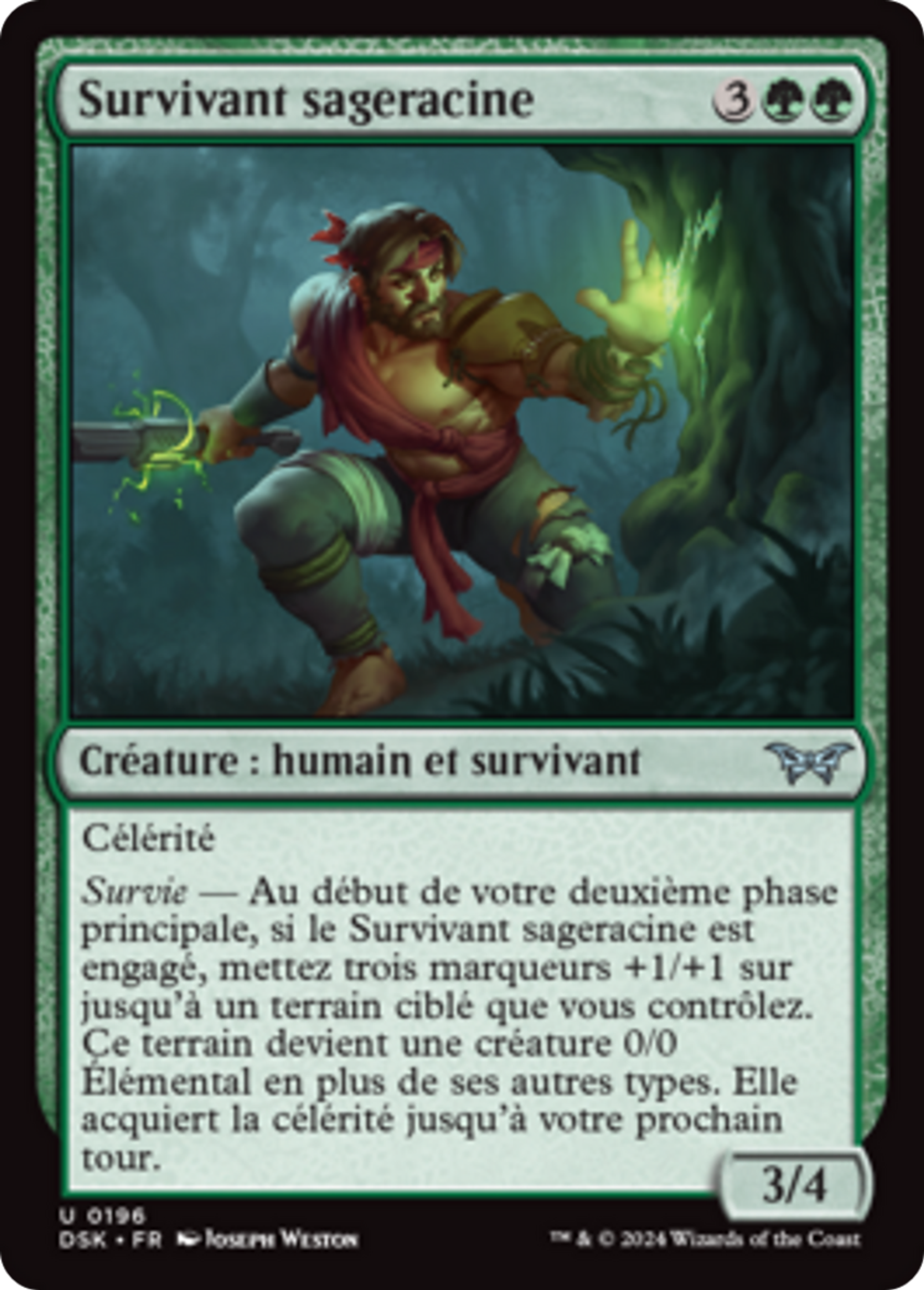 Survivant sageracine — Duskmourn: House of Horror — Magic: The Gathering