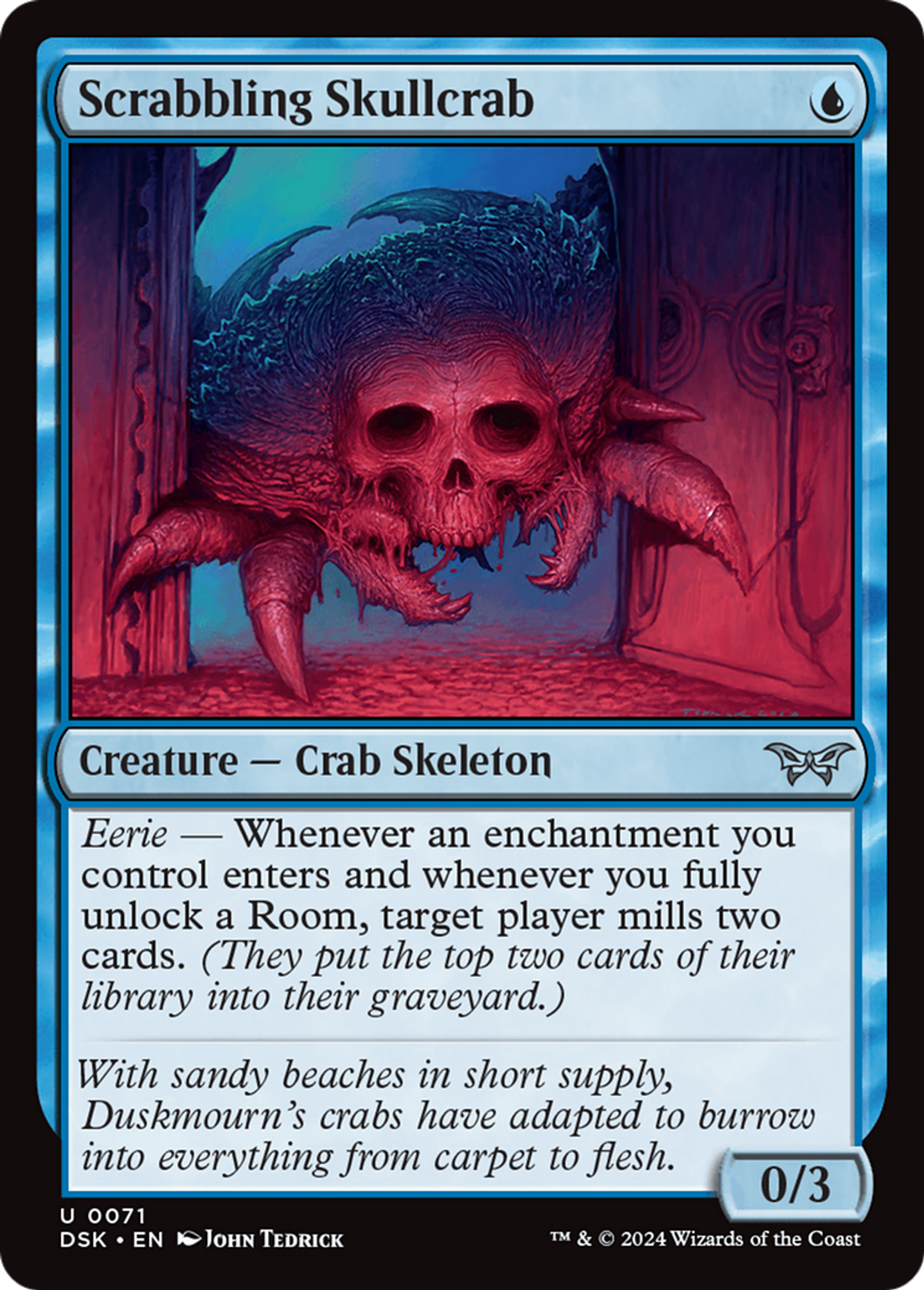 Crustacé-crâne racleur — Duskmourn: House of Horror — Magic: The Gathering