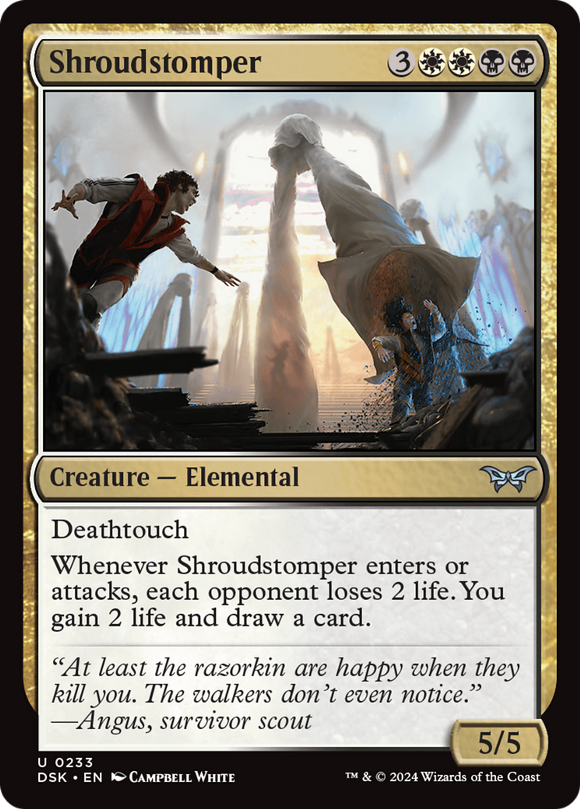 Piétineur en linceul — Duskmourn: House of Horror — Magic: The Gathering