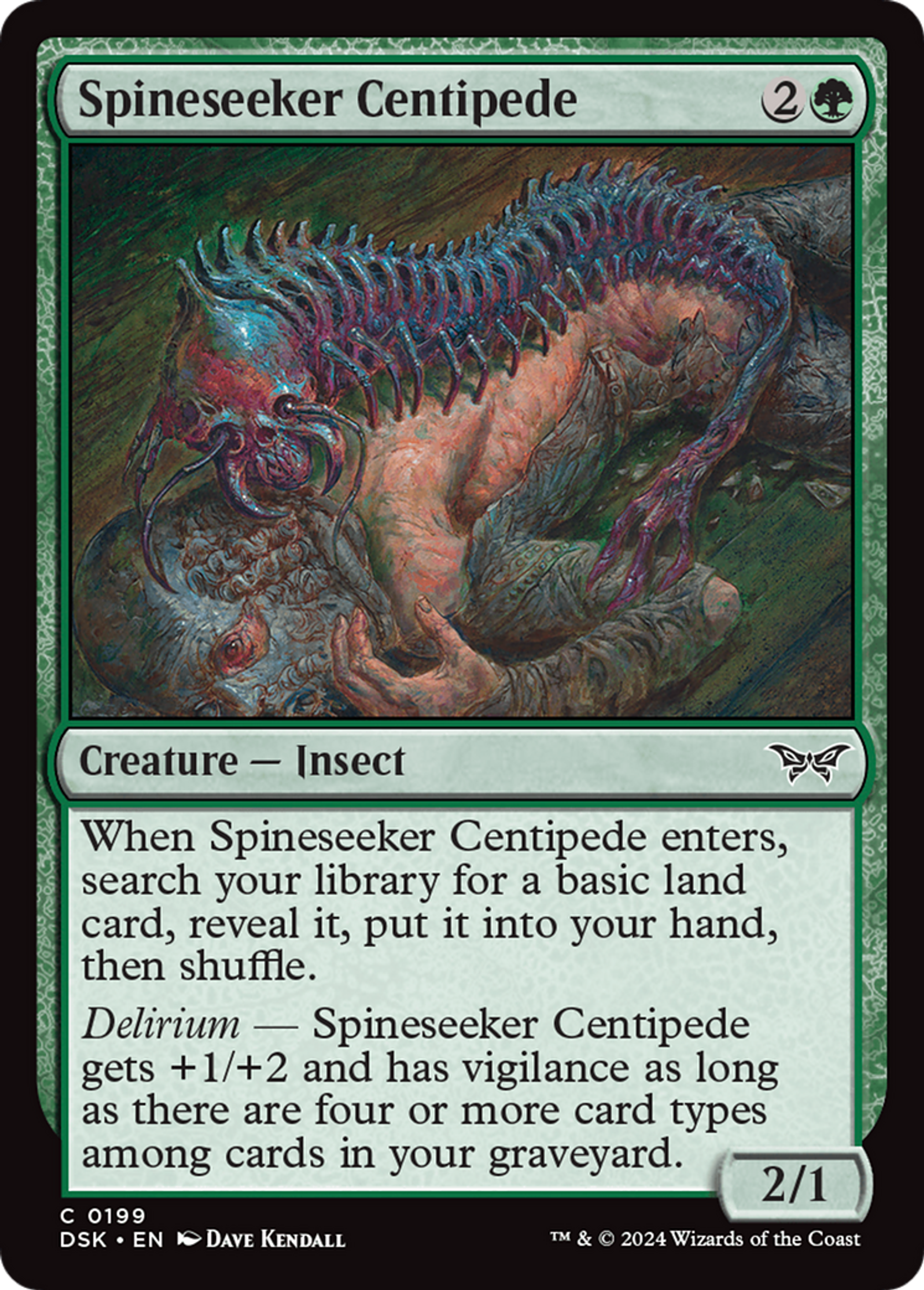 Spineseeker Centipede — Duskmourn: House of Horror — Magic: The Gathering