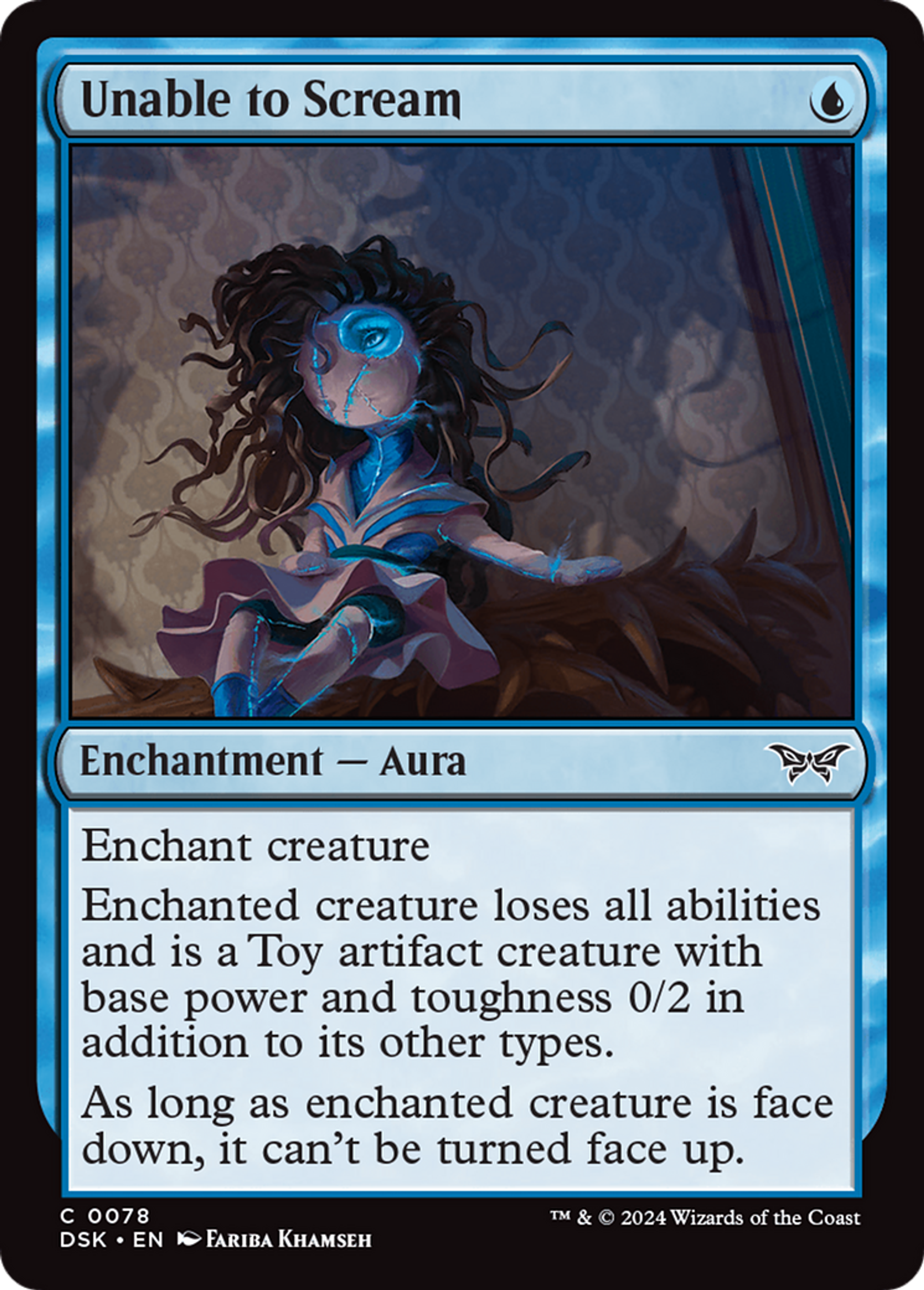 Dans l'impossibilité de crier — Duskmourn: House of Horror — Magic: The Gathering