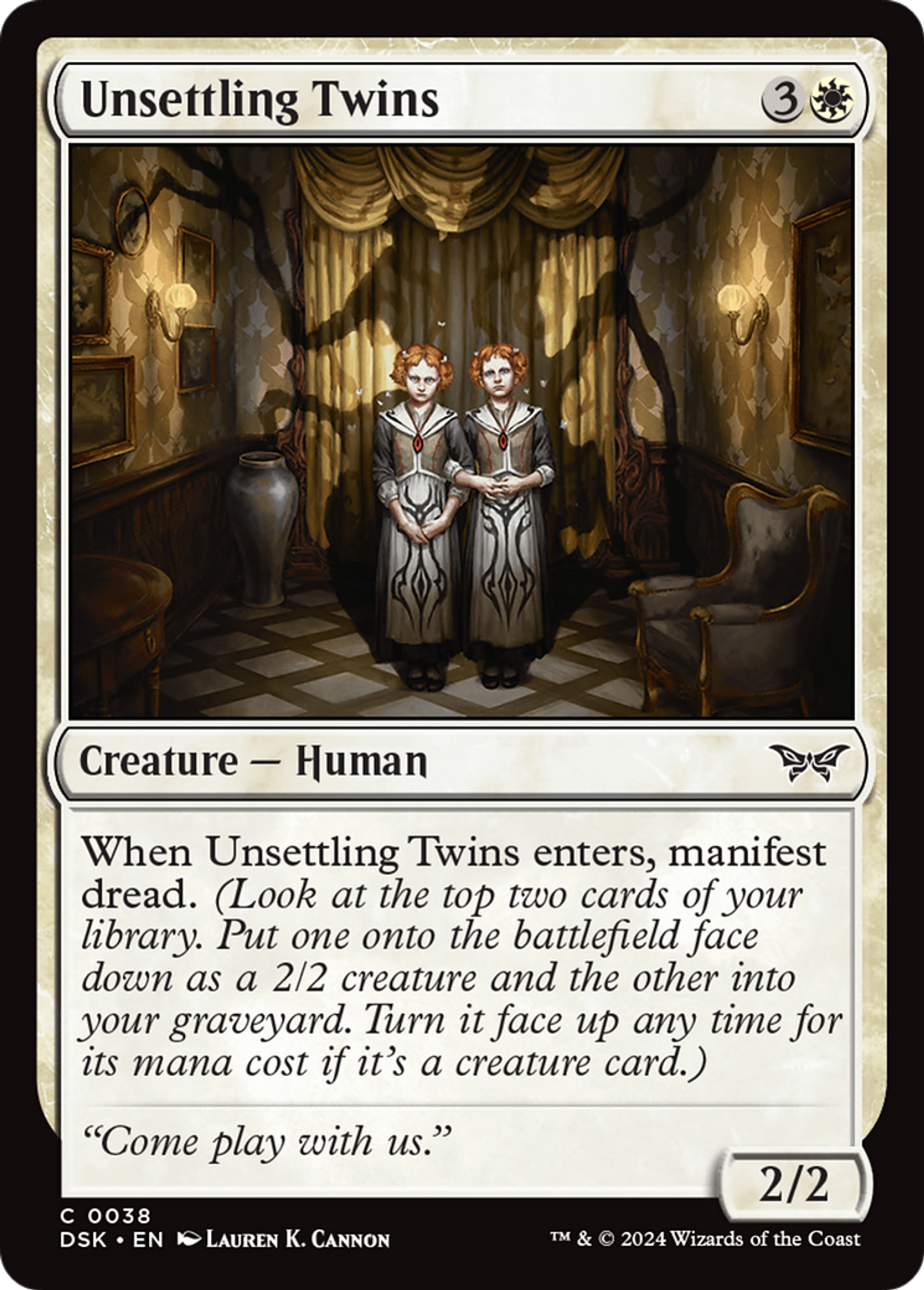 Jumelles inquiétantes — Duskmourn: House of Horror — Magic: The Gathering