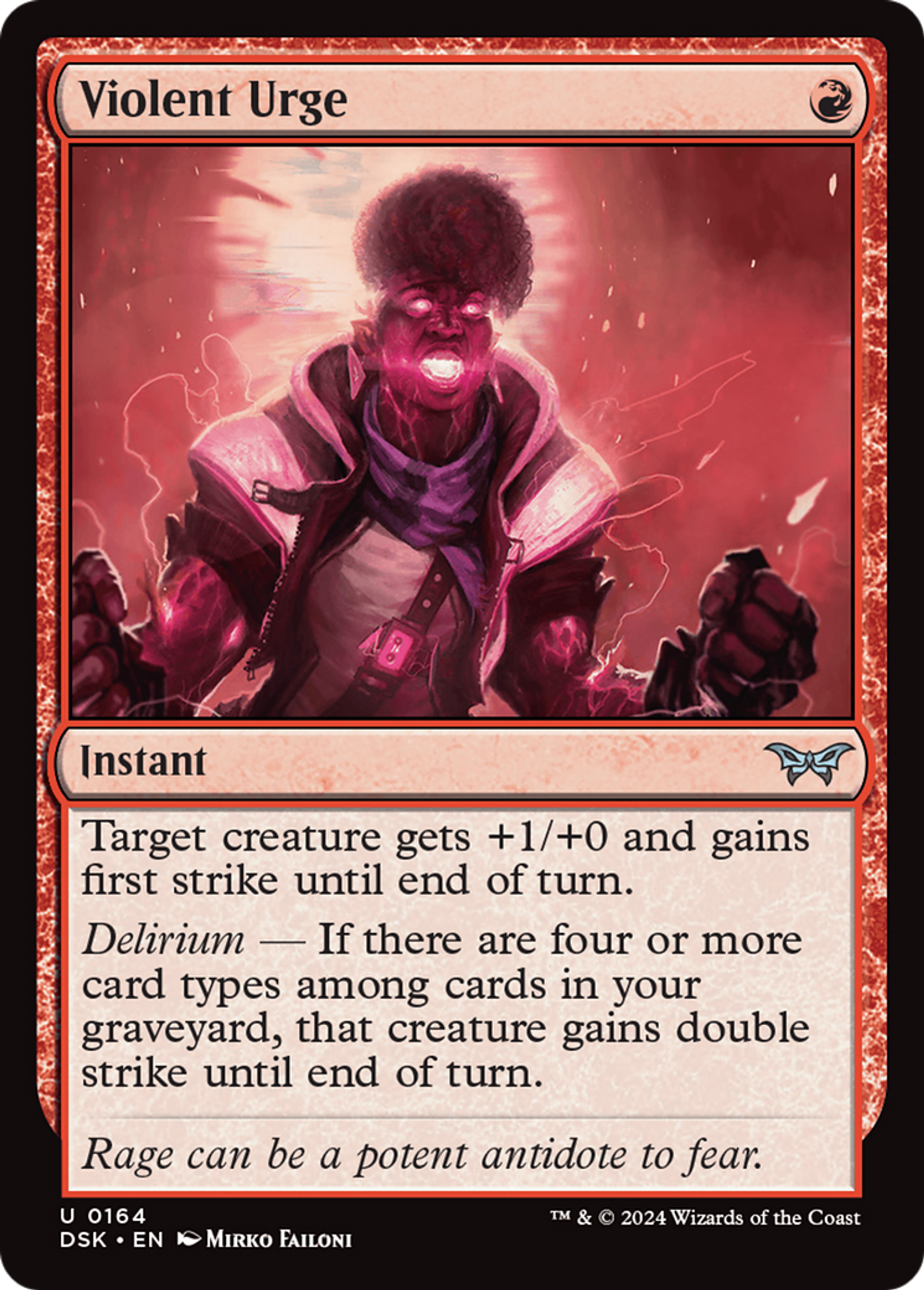 Pulsion violente — Duskmourn: House of Horror — Magic: The Gathering