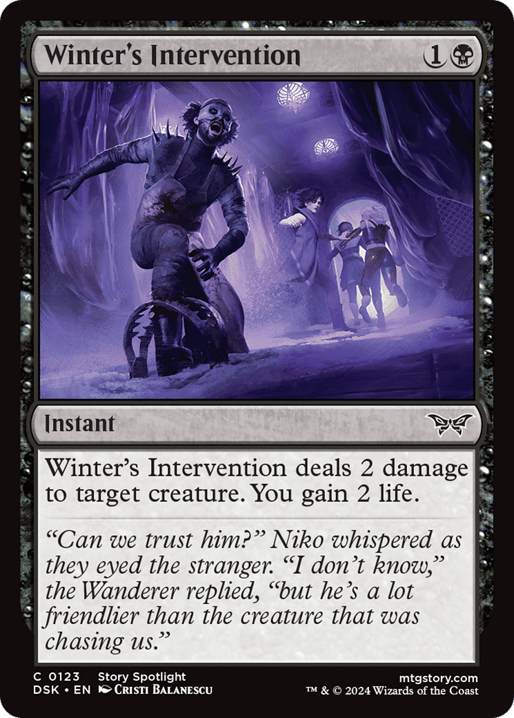 Winter's Intervention — Duskmourn: House of Horror — Magic: The Gathering