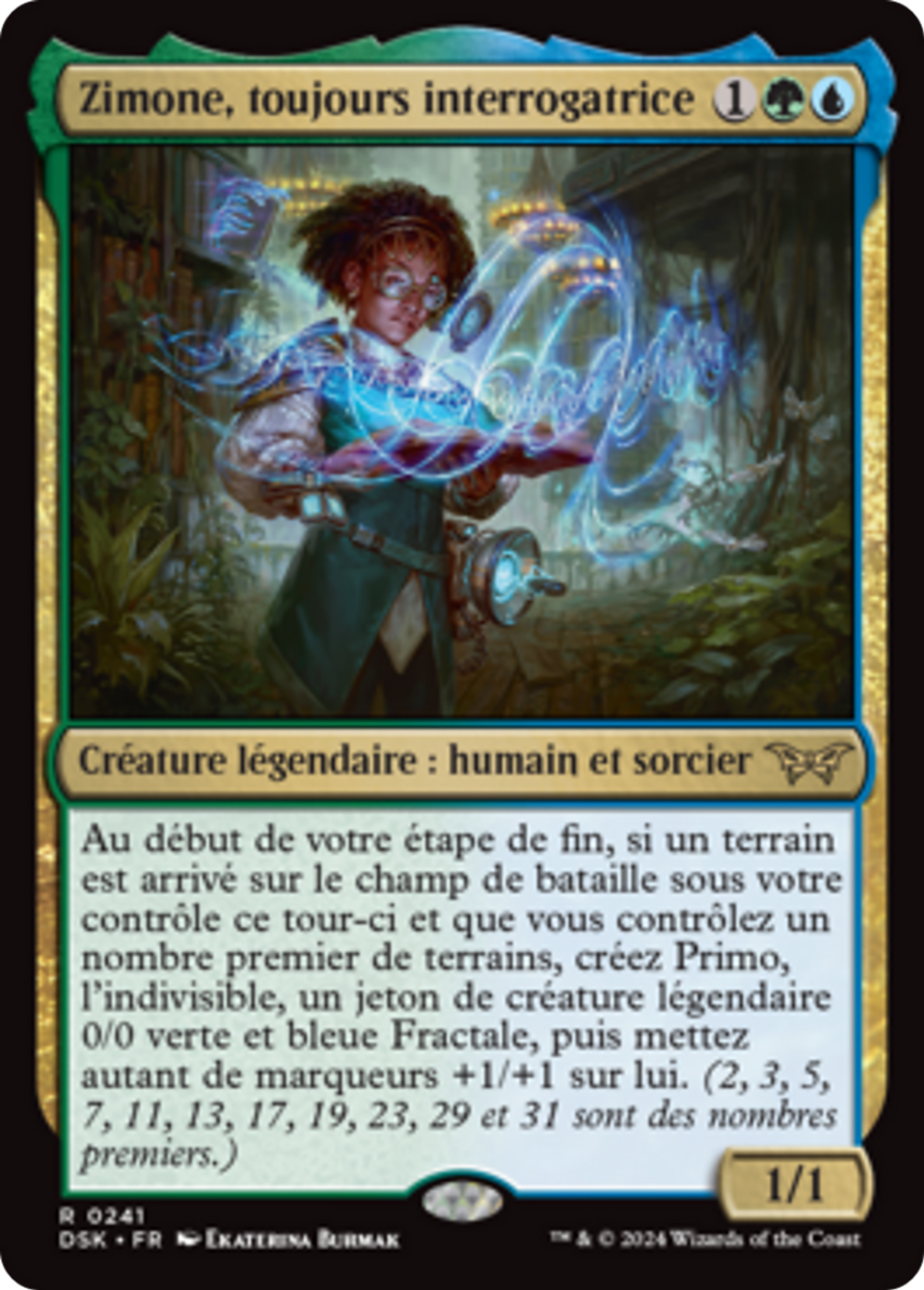 Zimone, toujours interrogatrice — Duskmourn: House of Horror — Magic: The Gathering