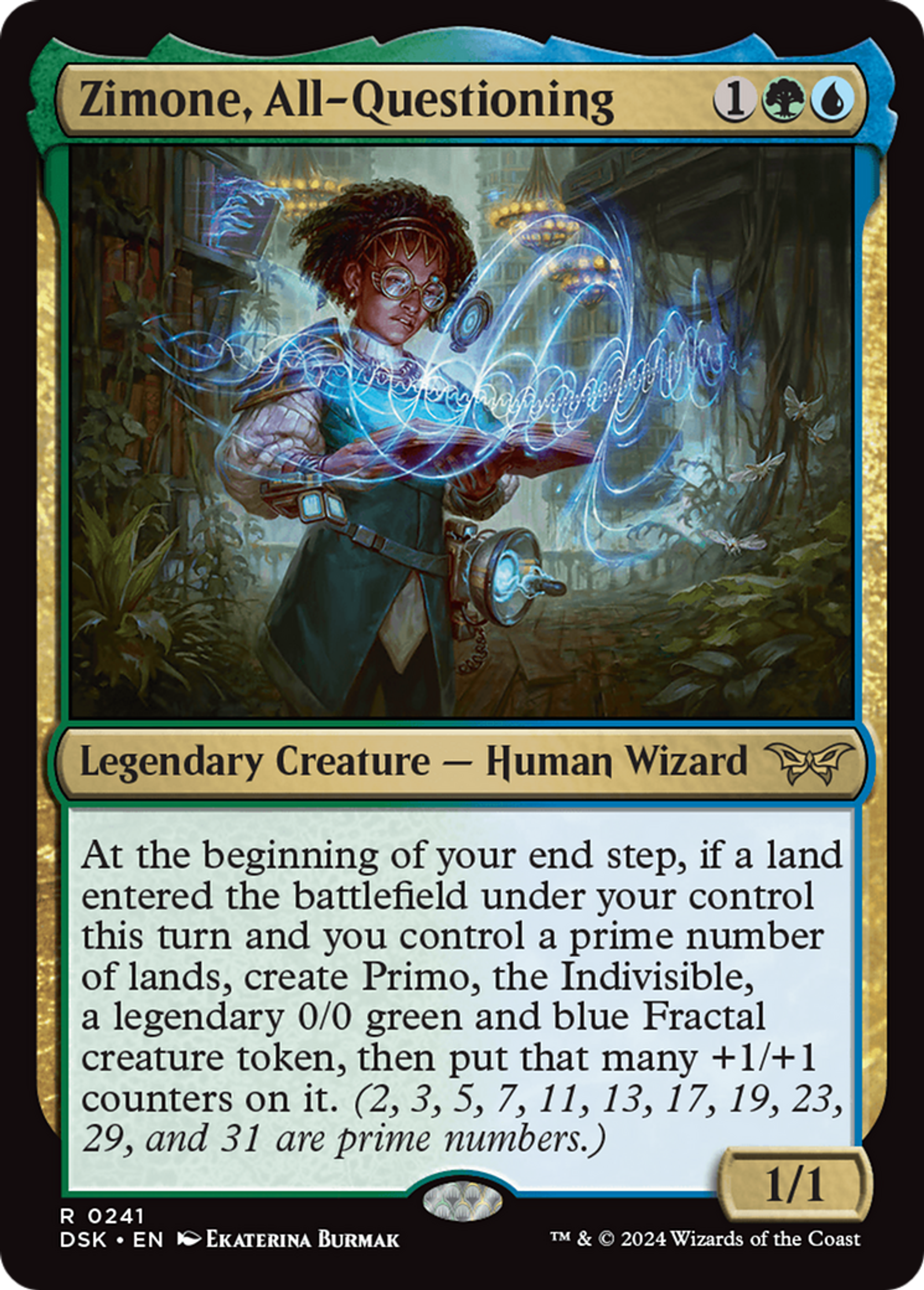 Zimone, toujours interrogatrice — Duskmourn: House of Horror — Magic: The Gathering